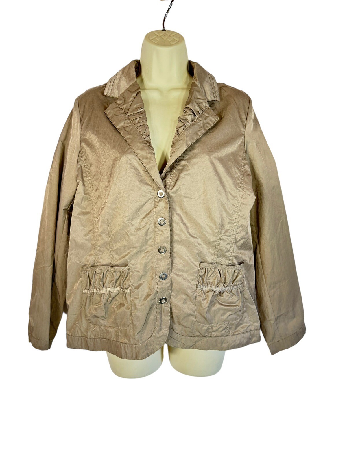 Gira Puccino Gold Shimmer Jacket Blazer Womens Size 42 US 10