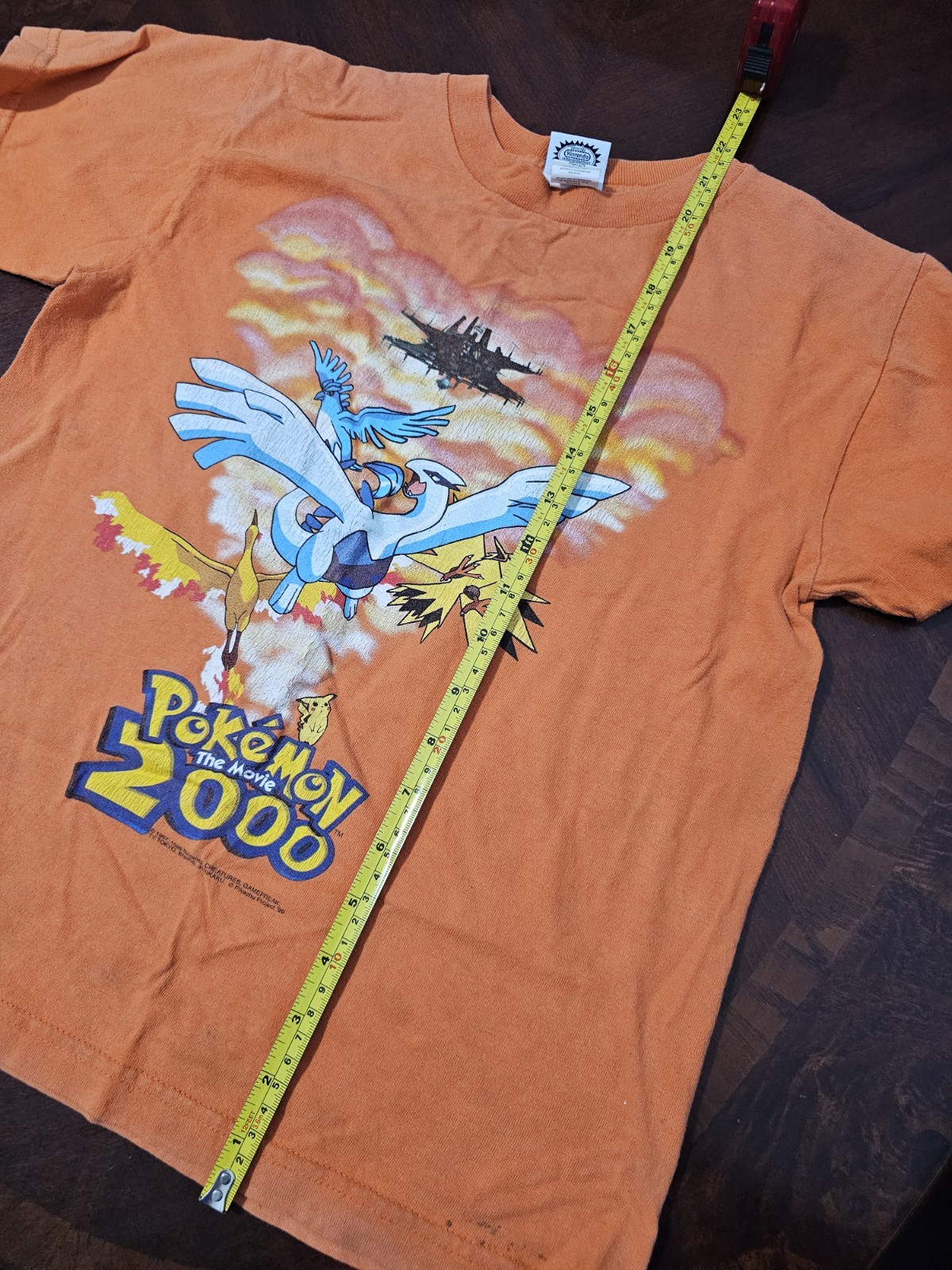 Rare Vintage 2000 Pokémon The Movie Orange Youth T Shirt Size M Used See Pics 24