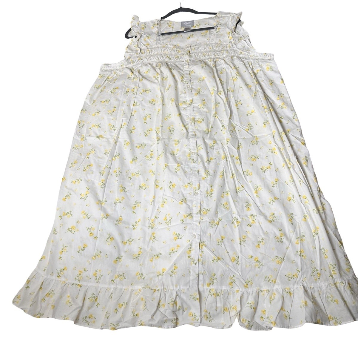 NEW Cottagecore Blair Floral Romantic Nightgown Sz 2XL Yellow Cotton Blend Retro
