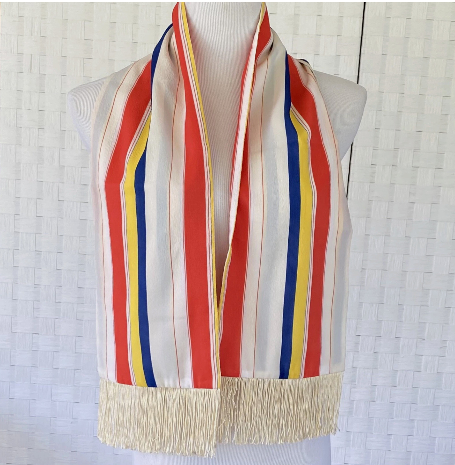 60s Vintage silk Scarf Mod Midcentury