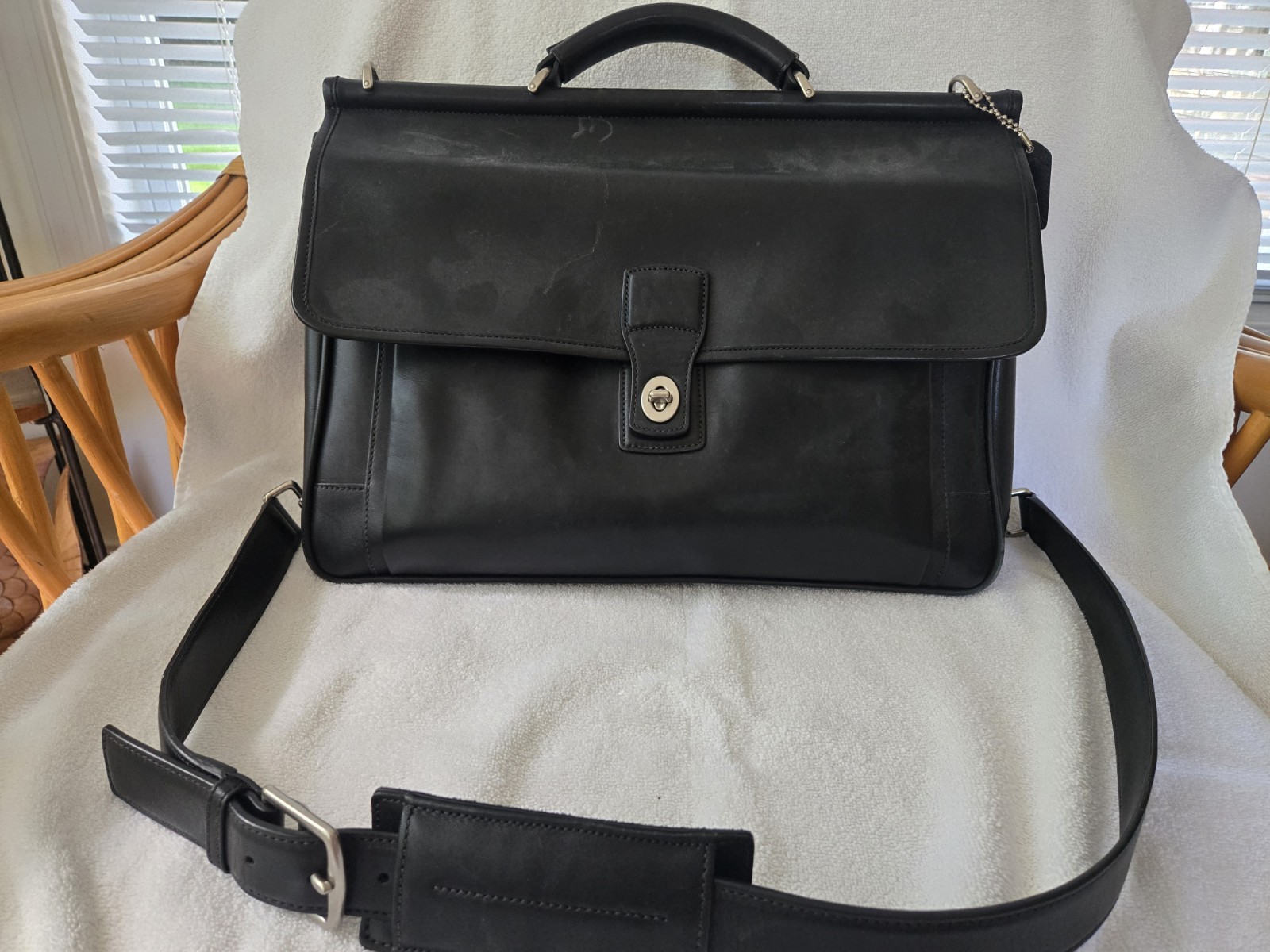 Vintage Coach Metropolitan Briefcase Black Excellent condition