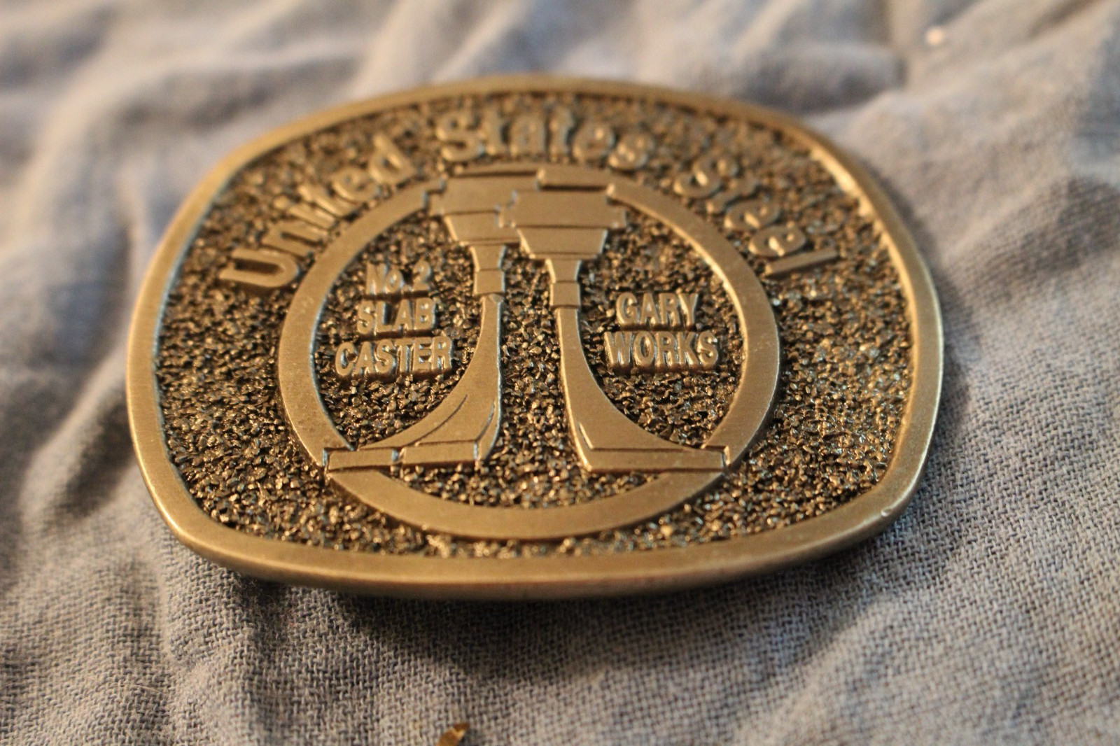 United States Steel Belt Buckle No. 442 Gary Indiana