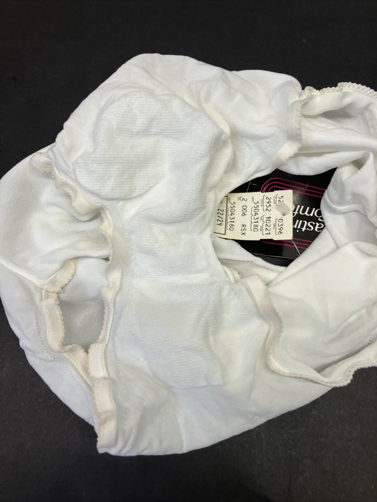Vintage Nylon Blend Panties Plus Size 22/24 White New Lasting Comfort