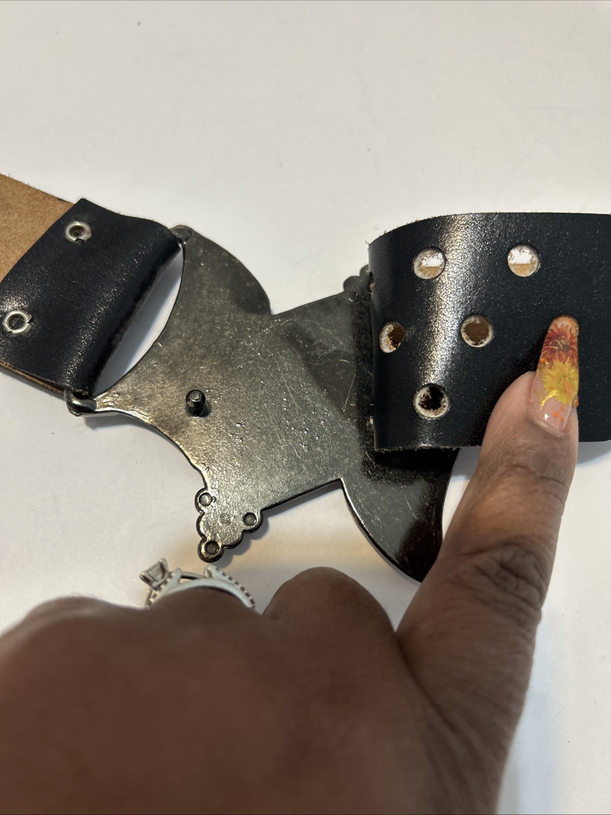Handcrafted Leather Belt With Buckle 40’ Inches Long