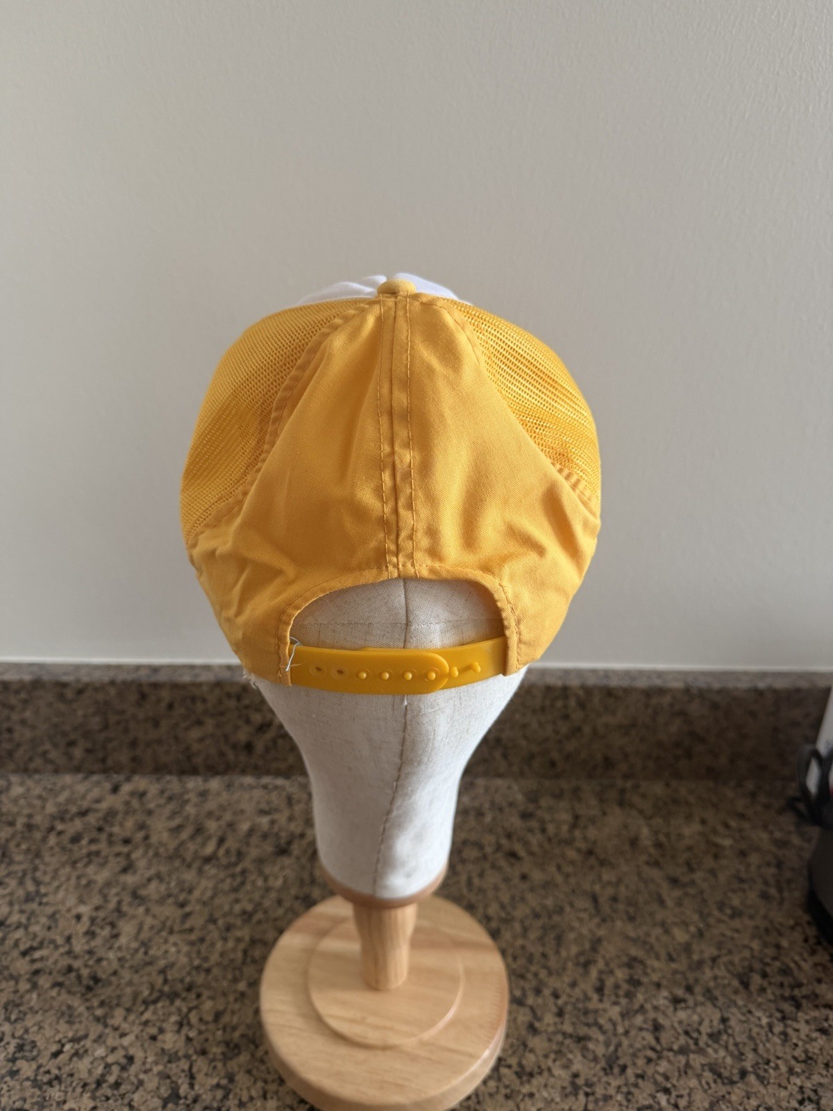 Vintage 70s 80s Best Western Crown Hotel Promo Mesh Trucker Hat Snapback Yellow