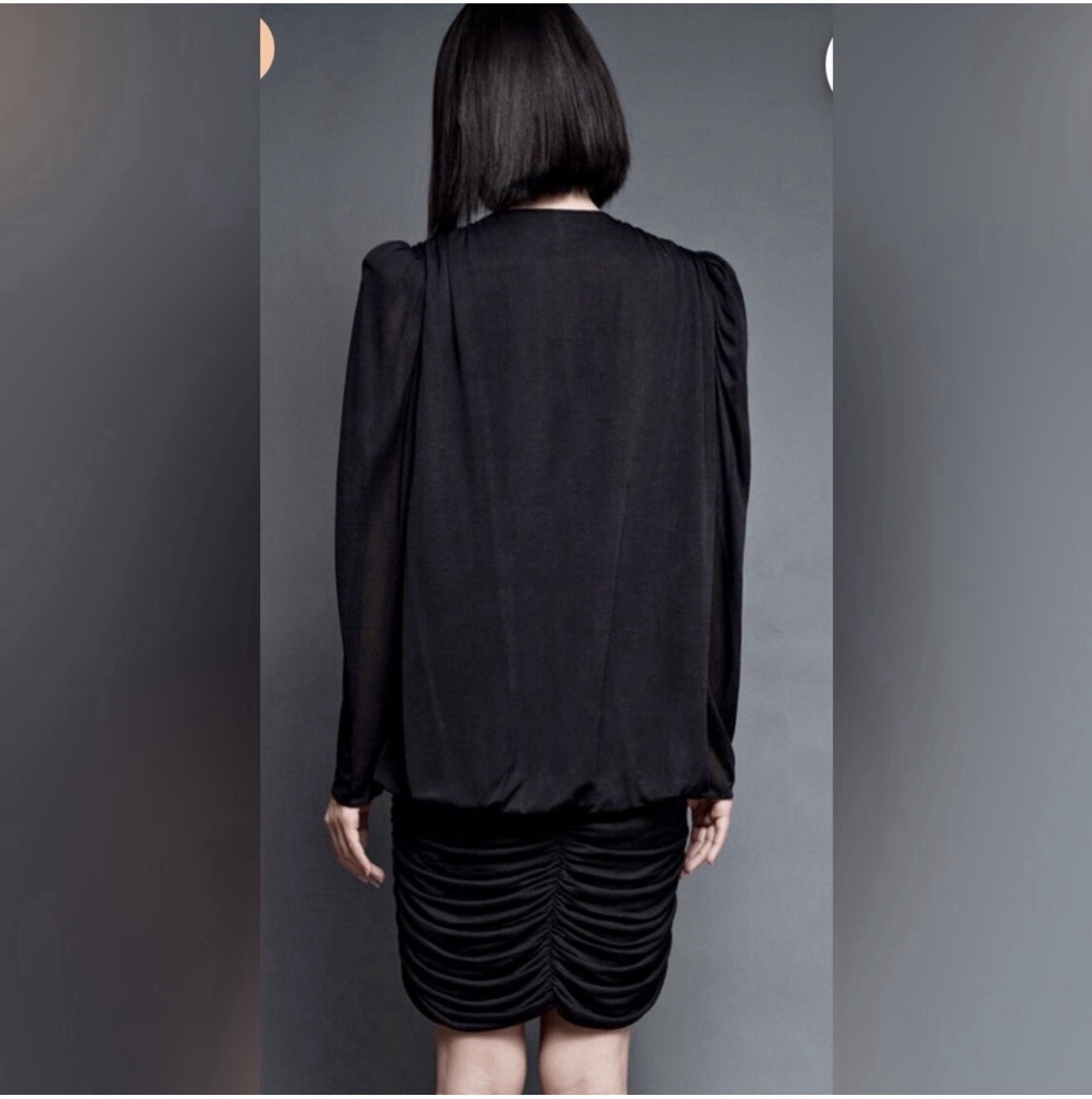 Vintage New Leaf 1980’s Women’s Long Sleeve Mini Black Dress Size 9/10