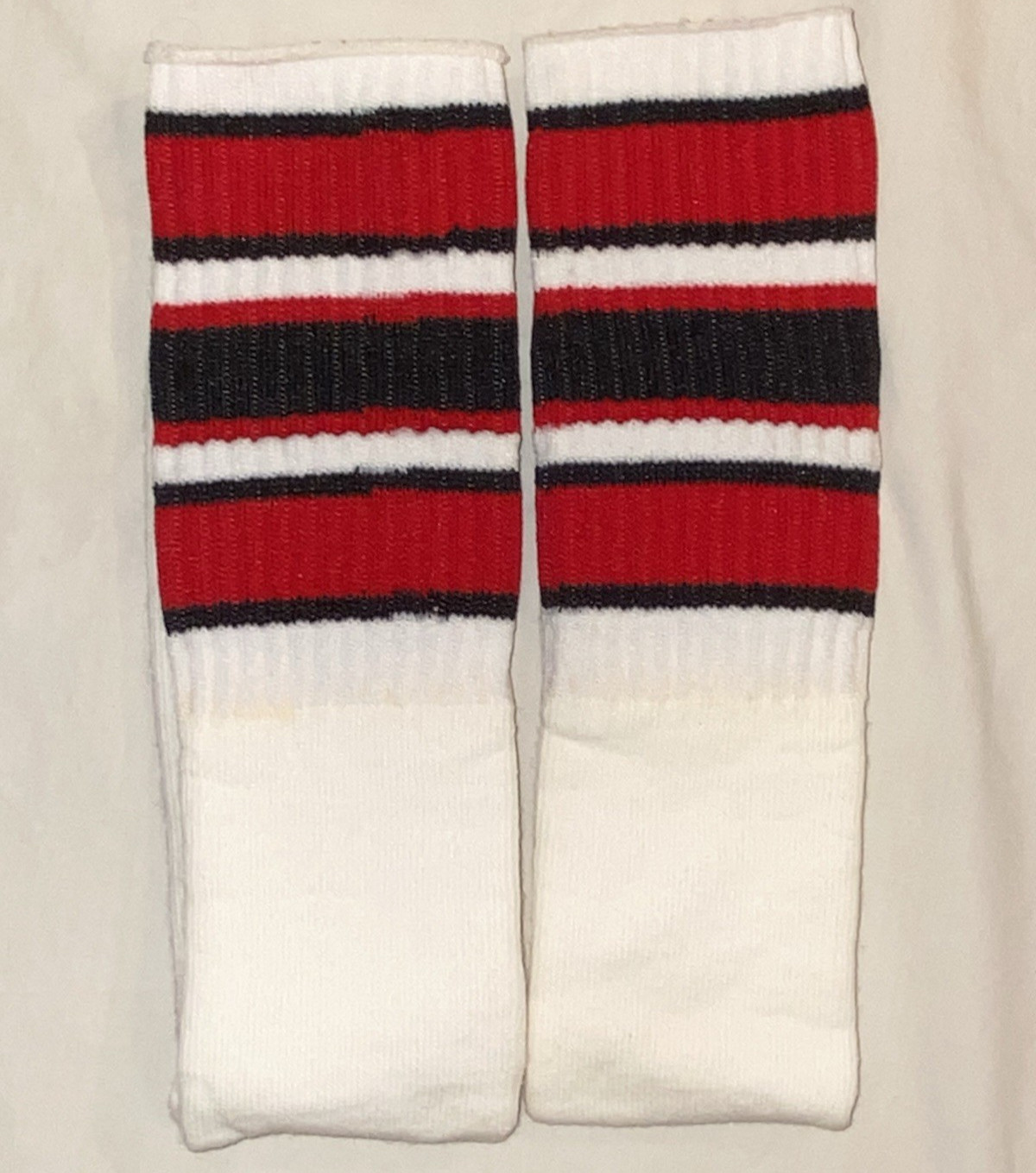 VTG Tube Socks 70s 80’s NOS Striped USA 22.5″ Unworn EXCELLENT CONDITION