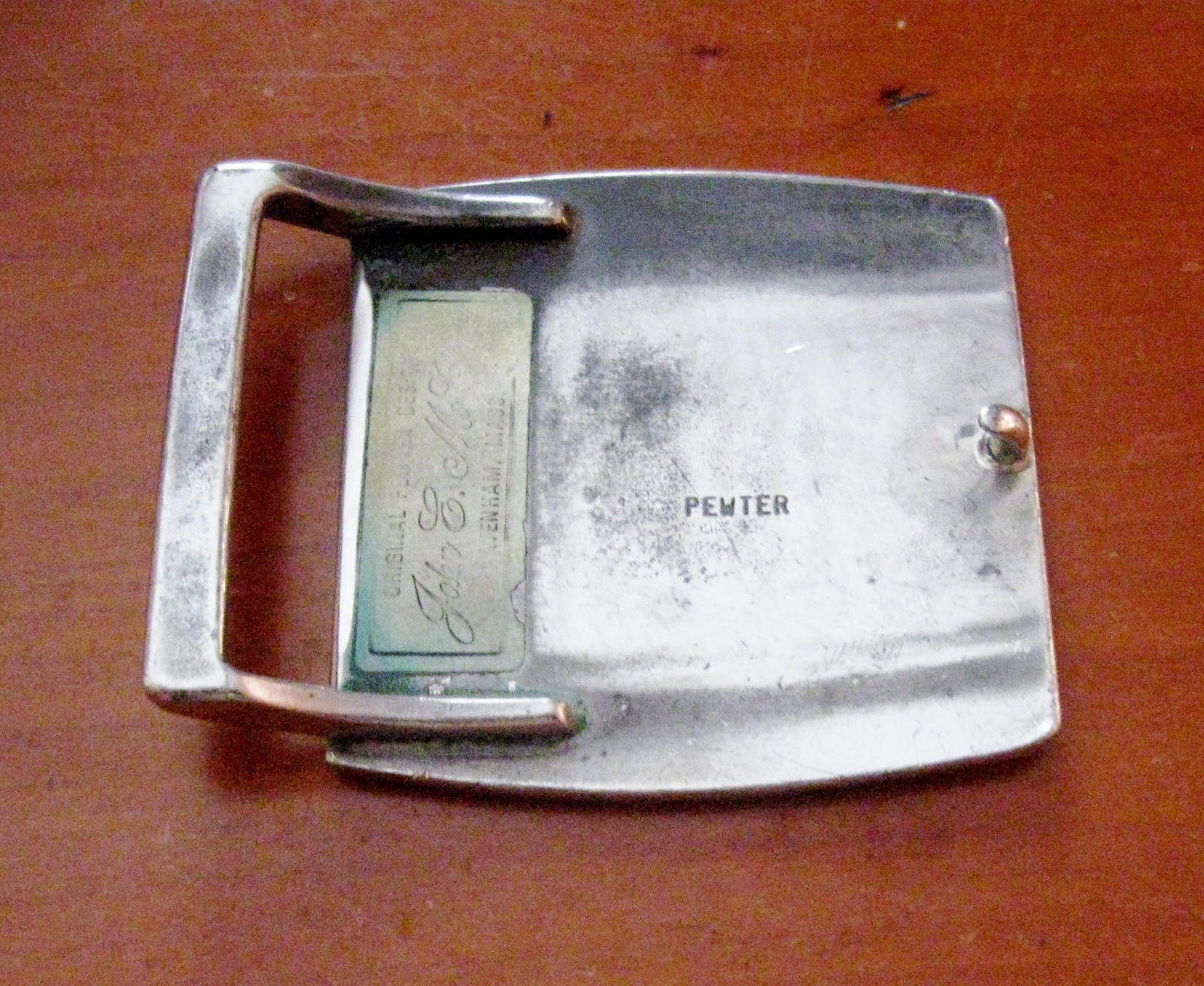 Vintage Viking Norse Warrior Pewter Belt Buckle John E McCann Wenham MA 2.75″