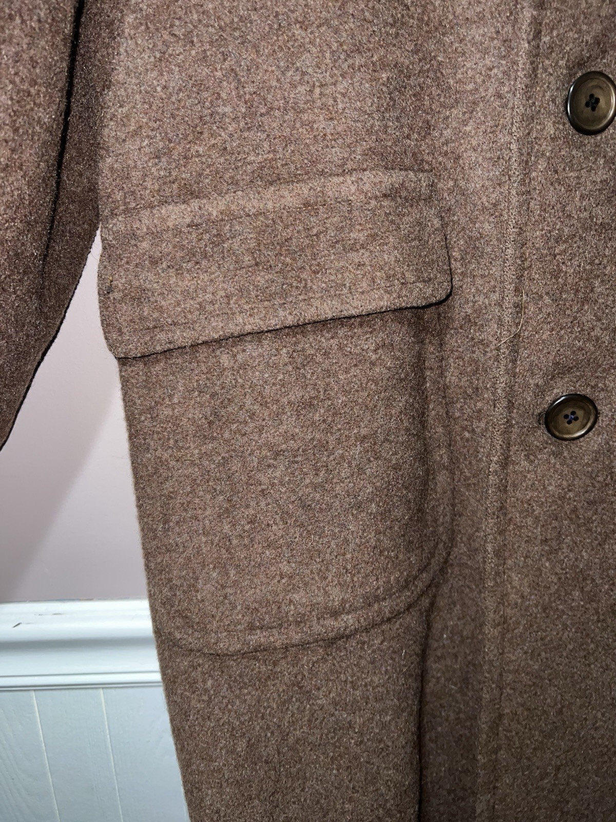 VINTAGE 1940’s HEAVY THICK WOOL SHERMANS CLOTHES OVER COAT JACKET WWII