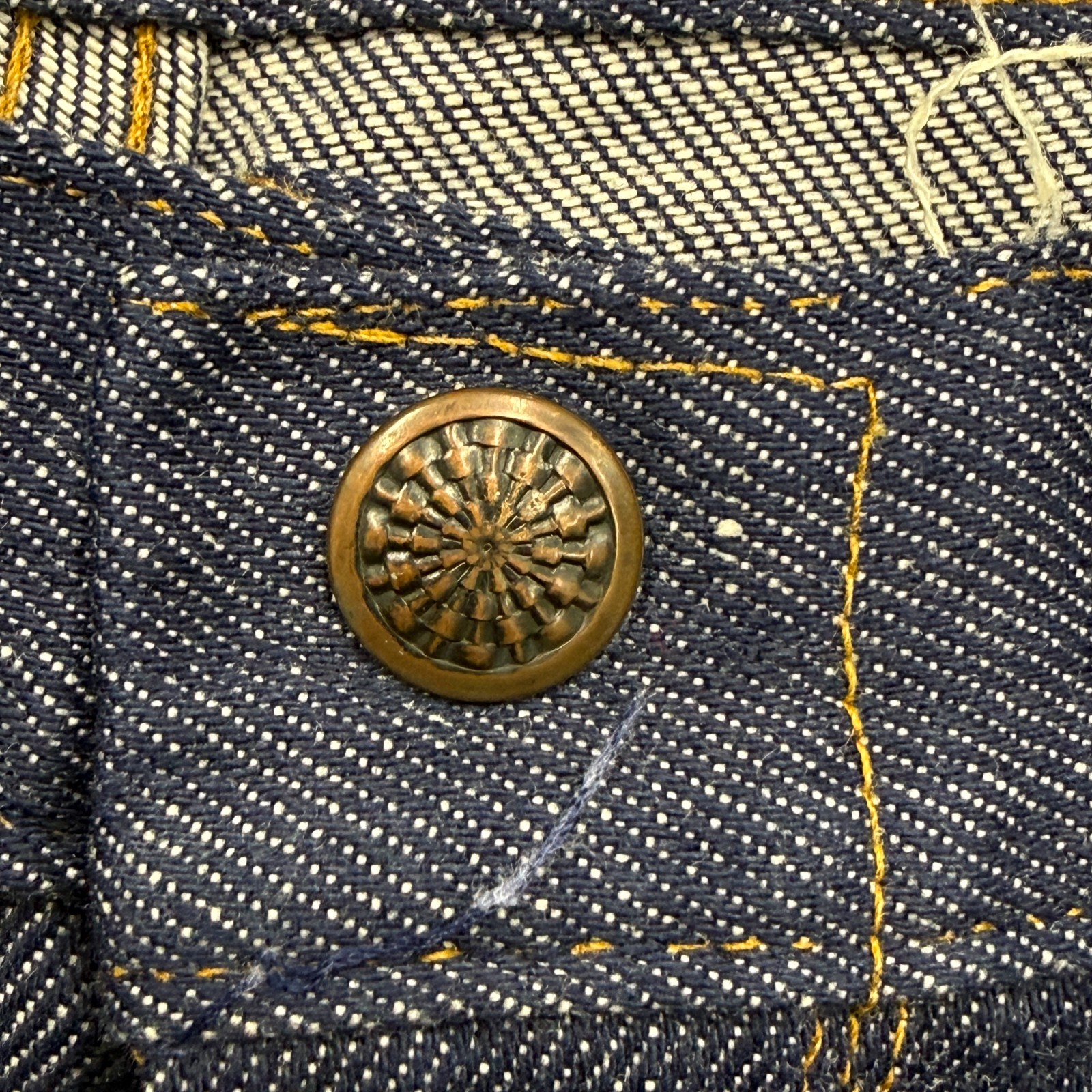 Vintage 70s Bell Bottom Flare Jeans Talon Zip Dark Wash Denim 32×30 USA