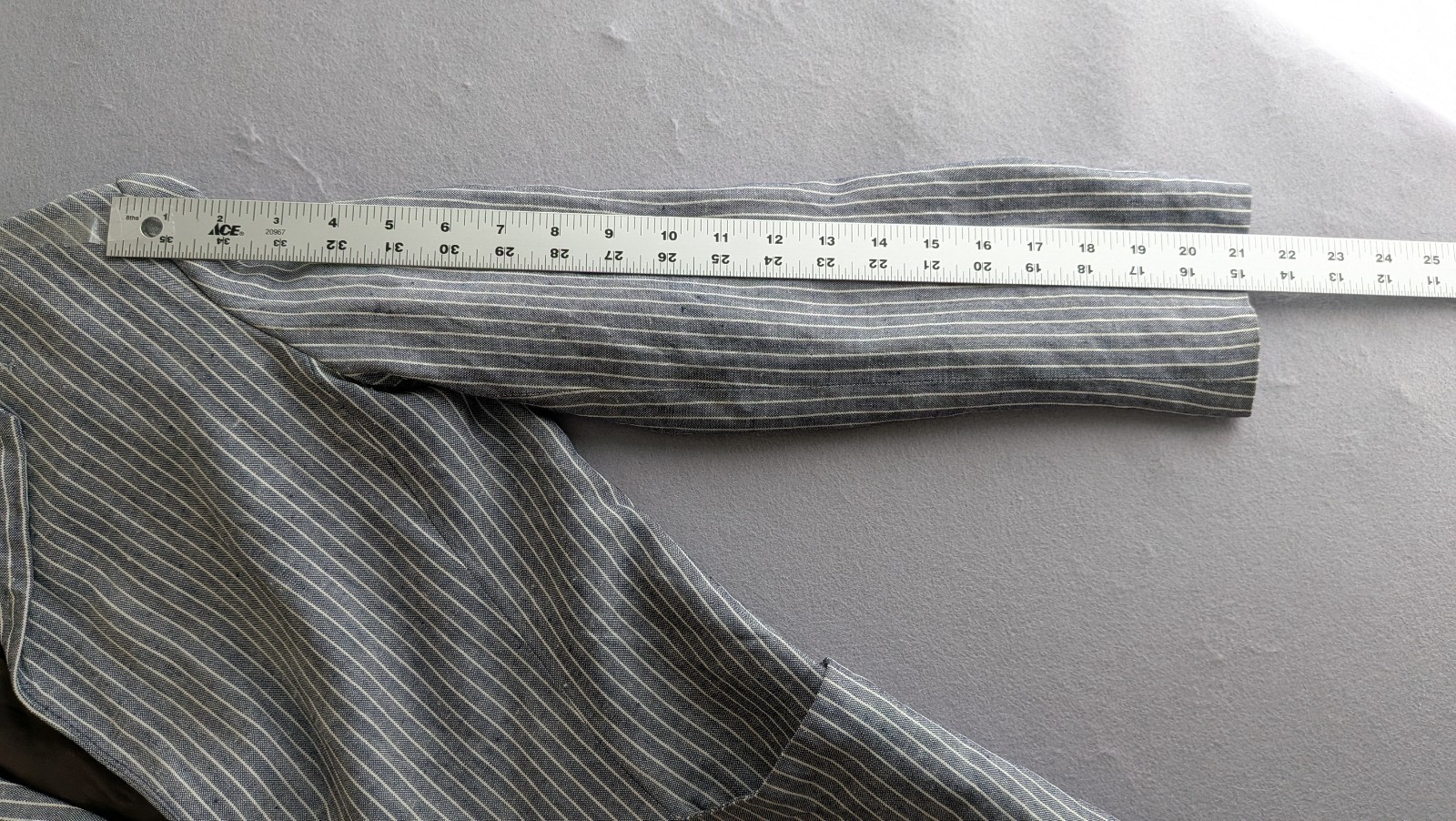 Late 80s 90s VTG Pinstripe Skirt Suit Set 10 Rayon/Linen Blend Blue Denim Look