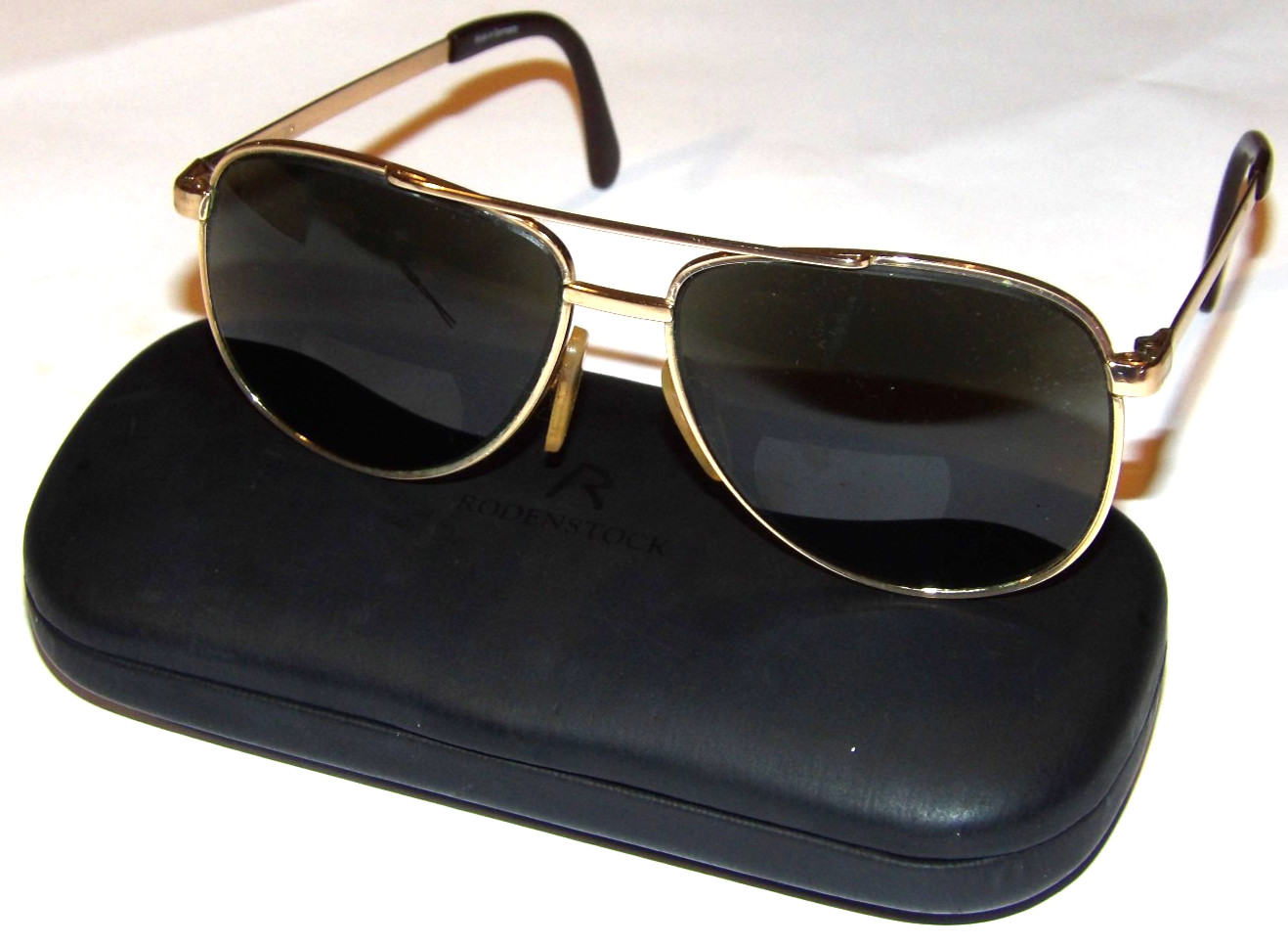 VINTAGE RODENSTOCK AVIATOR EYEGLASS/SUNGLASS FRAMES! W/CASE! GERMANY! 56□14 140