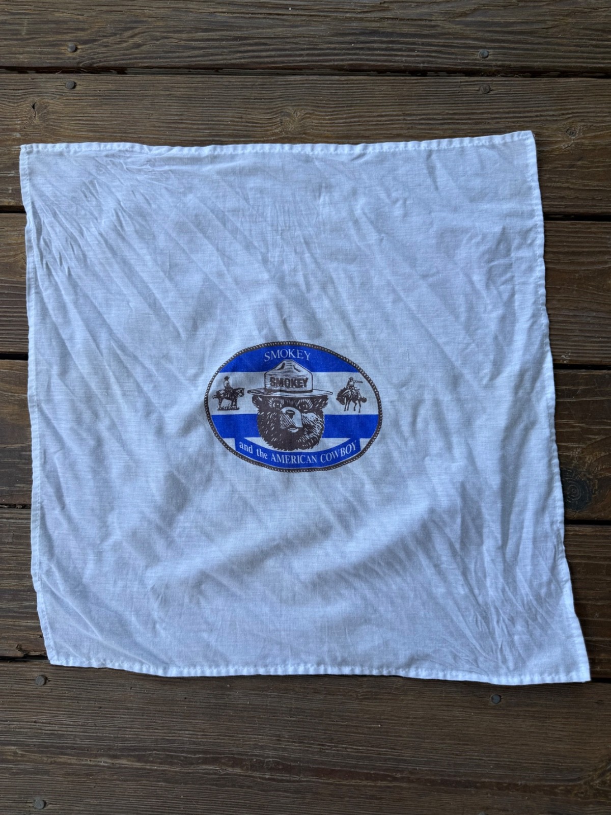 Vintage SMOKEY and the AMERICAN COWBOY Handkerchief Bandana Scarf