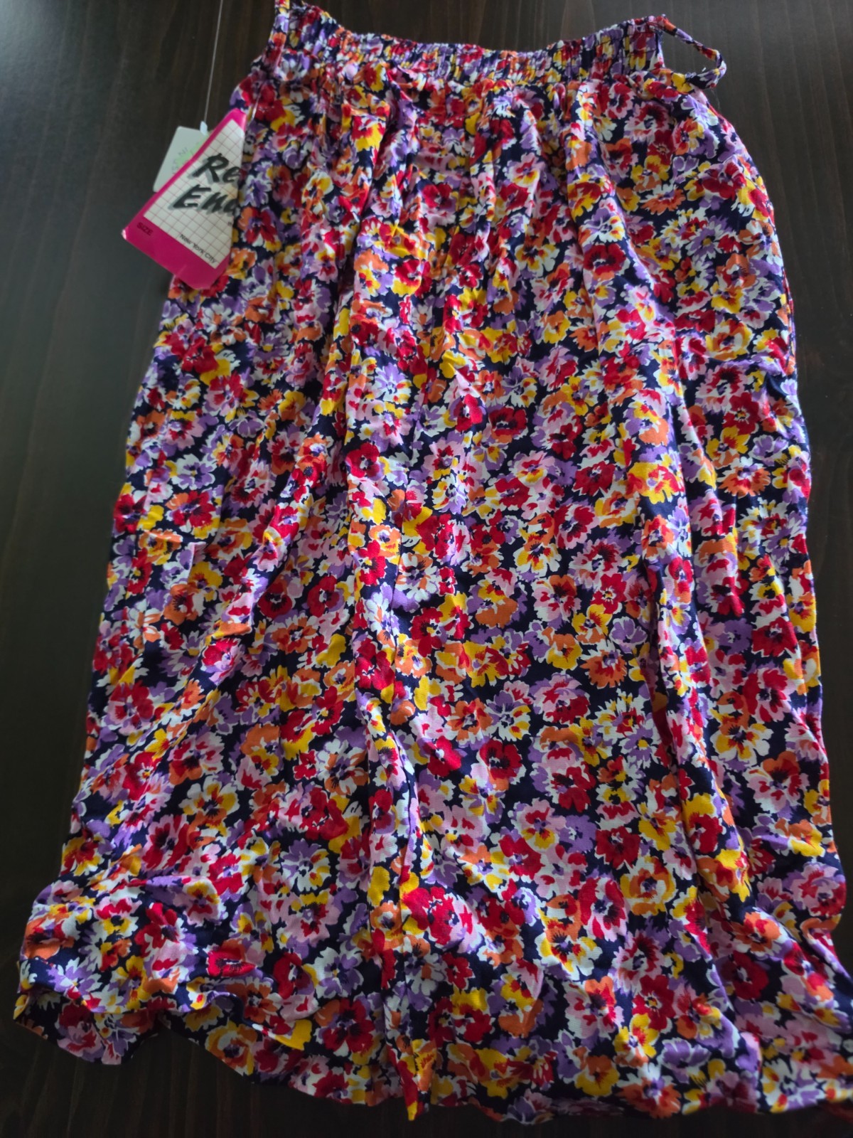 Vintage Small Skirt Pink Floral 90s Rear End NYC Made in USA