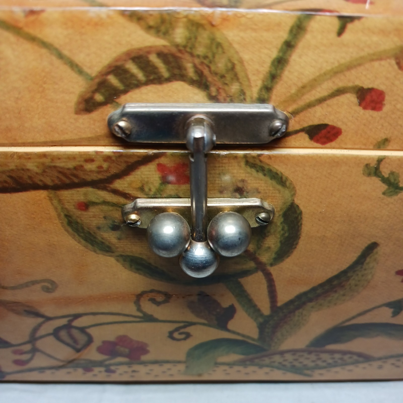 Vintage Wooden Handbag Purse Velvet Lined w Mirror Jewelry Box Makeup Case