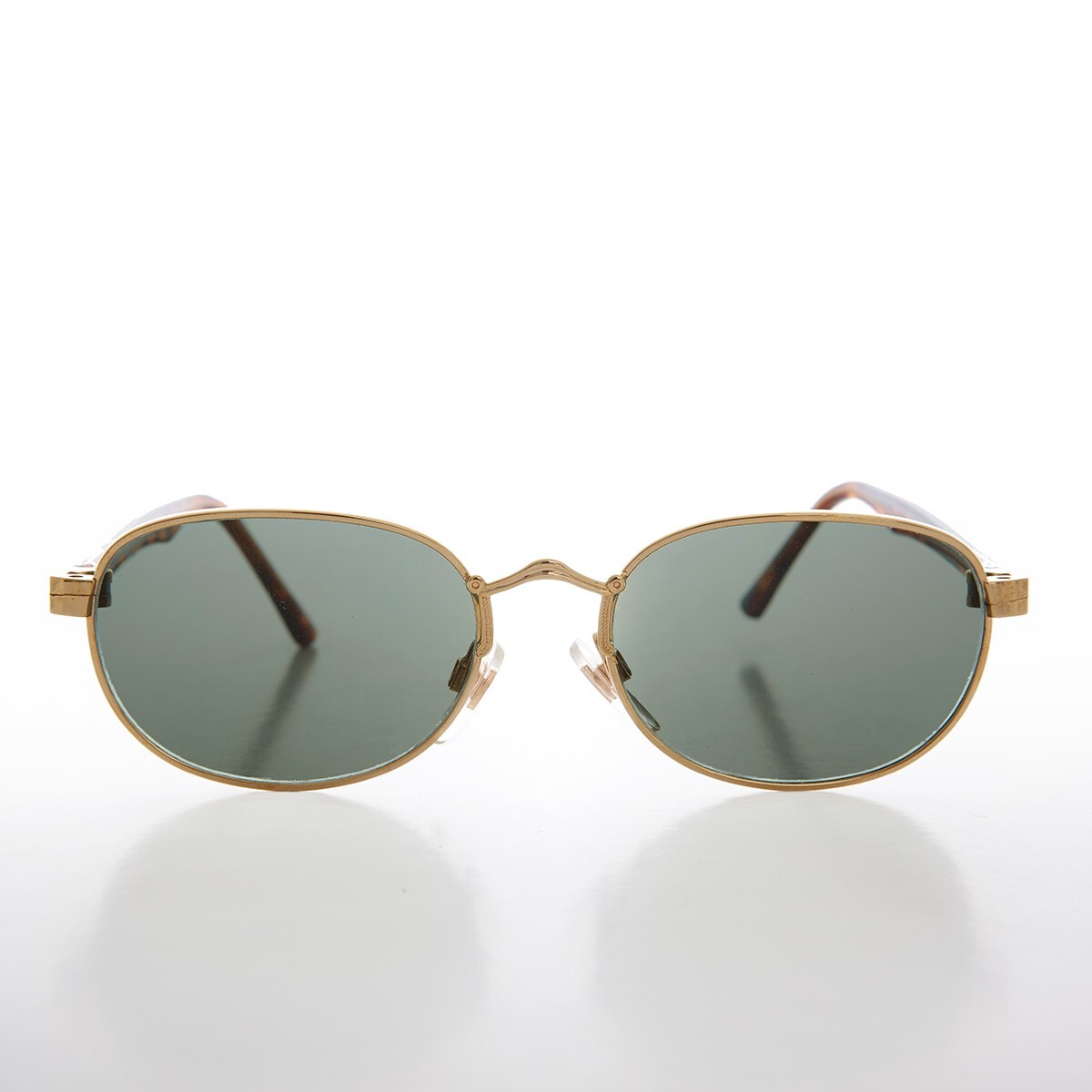 Gold Oval Vintage Unisex Sunglasses – Wren