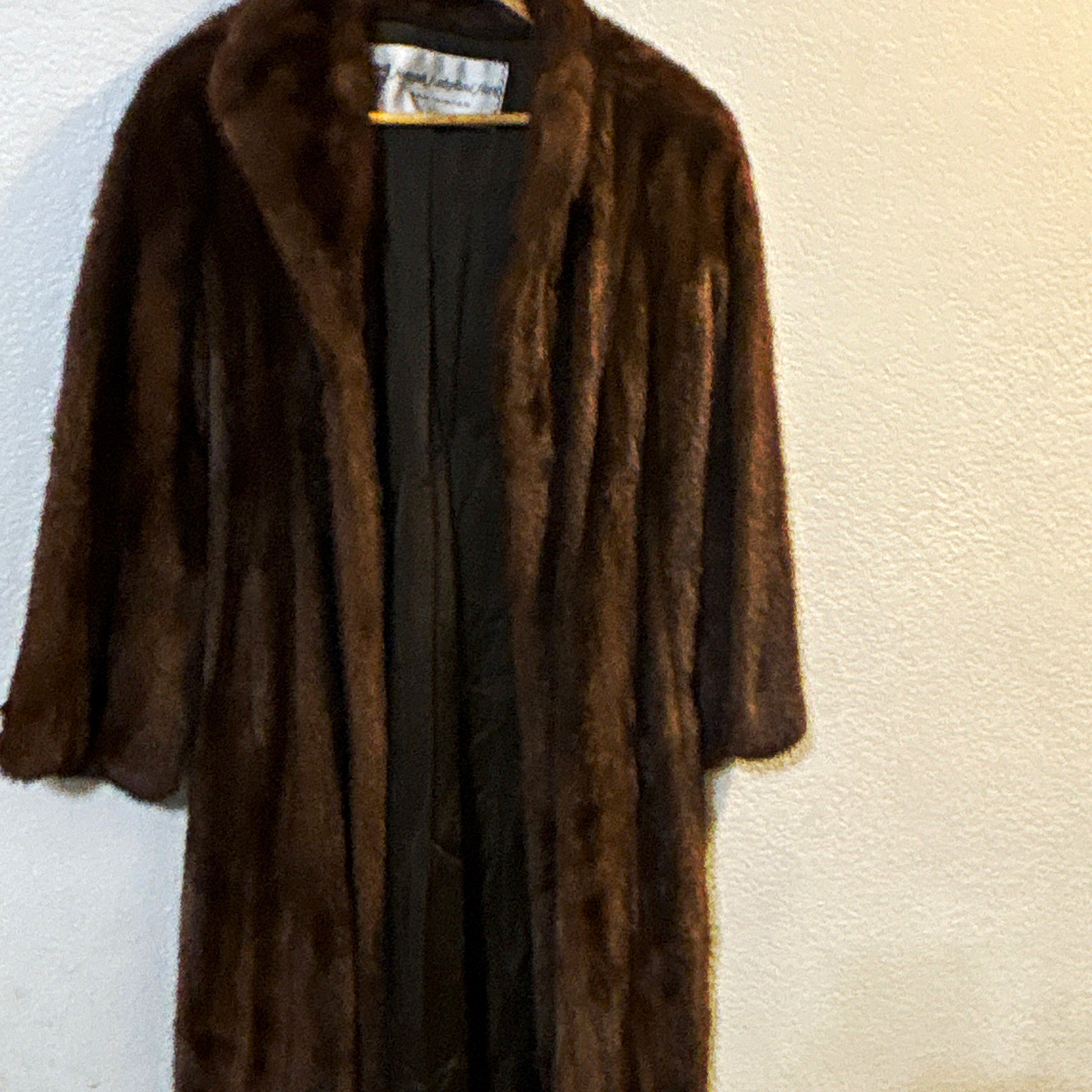 Vintage Joseph J Stefanie Furs San Mateo Brown Fur Coat Jacket