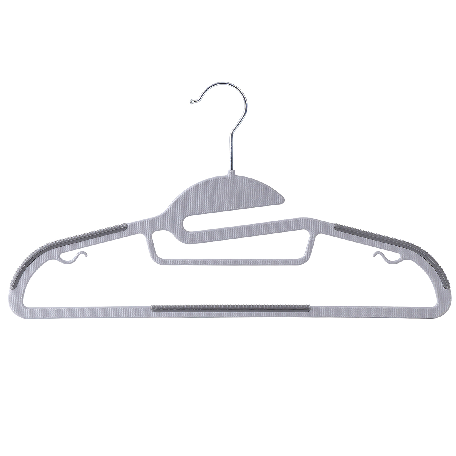 50 Pack Plastic Clothes Hangers Heavy-Duty w/360° Swivel Hook & Non-Slip Design