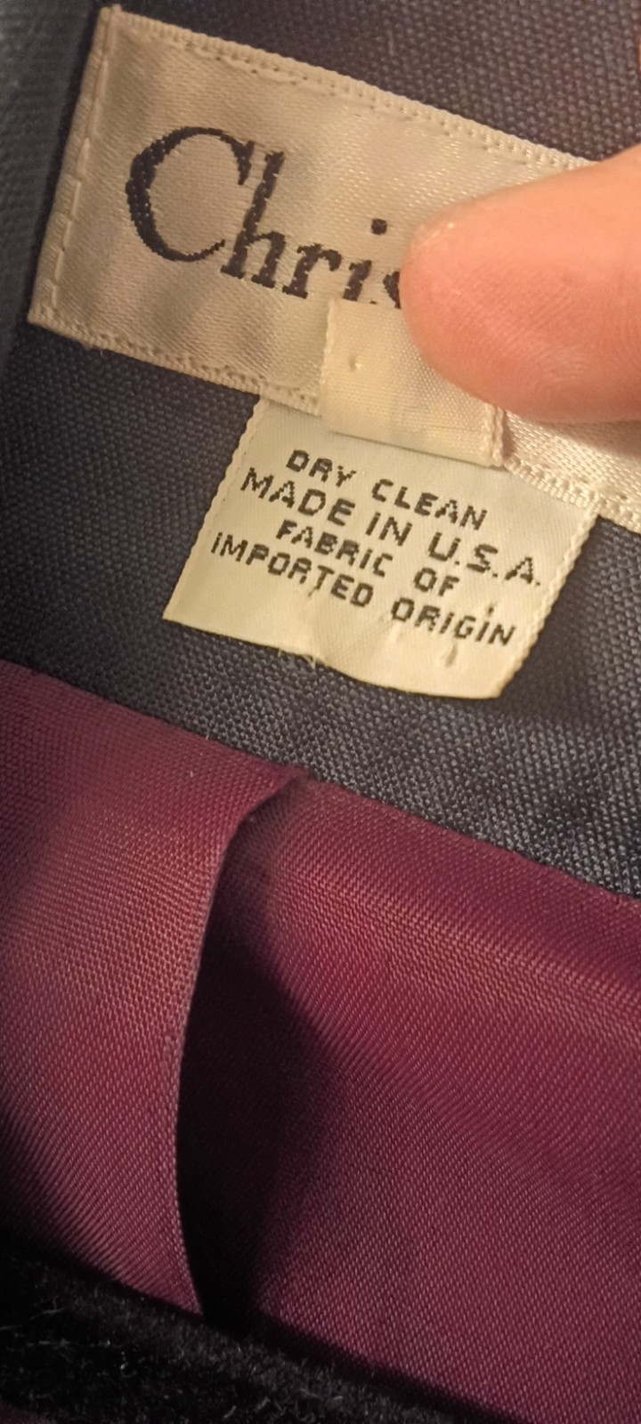Vintage Christian Dior Plaid Double Breasted Blazer Navy Size 8