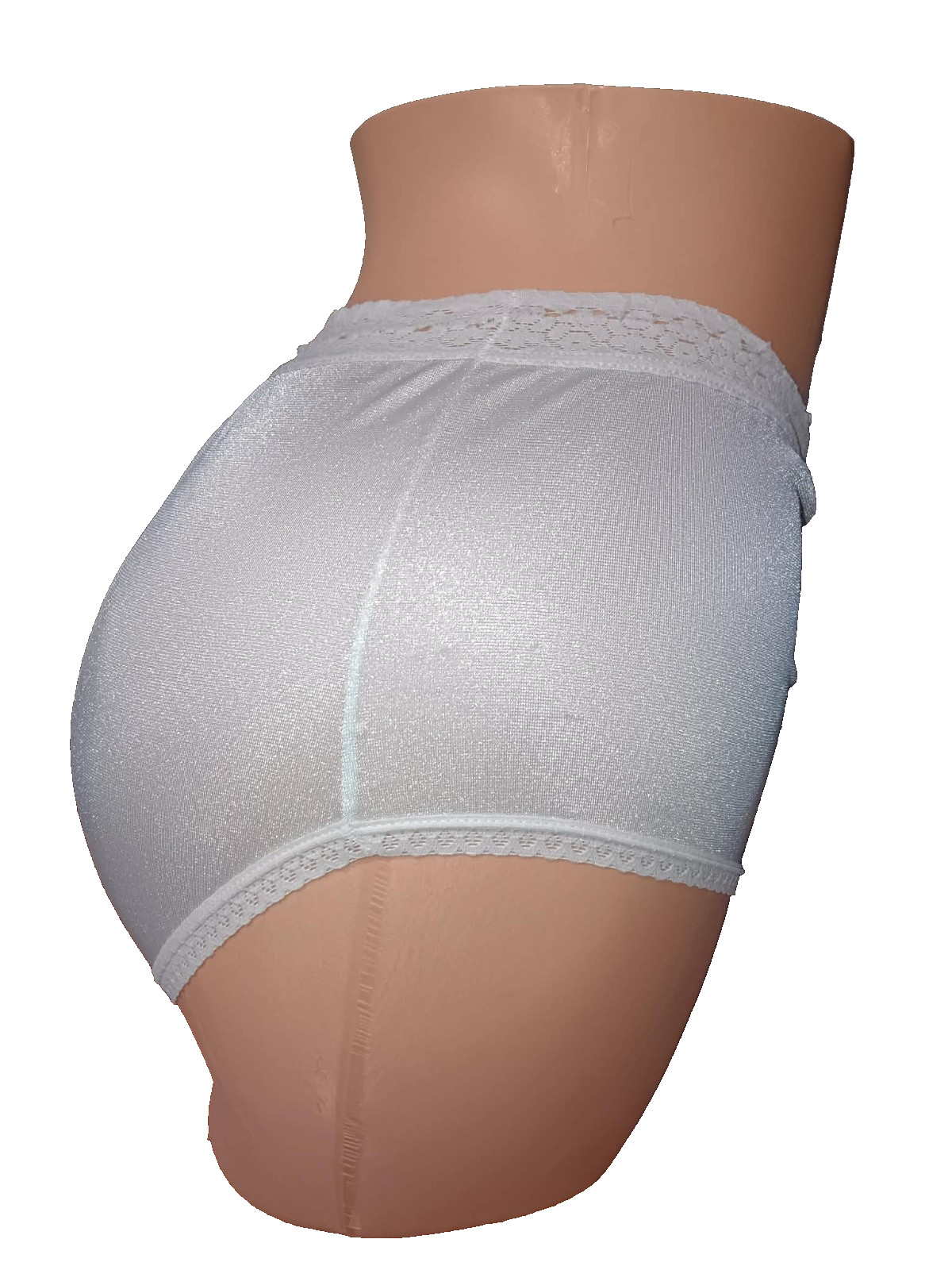 VTG Fruit of the Loom Nylon Panties Sz 6 Mint Green High Cut Brief Silky Granny