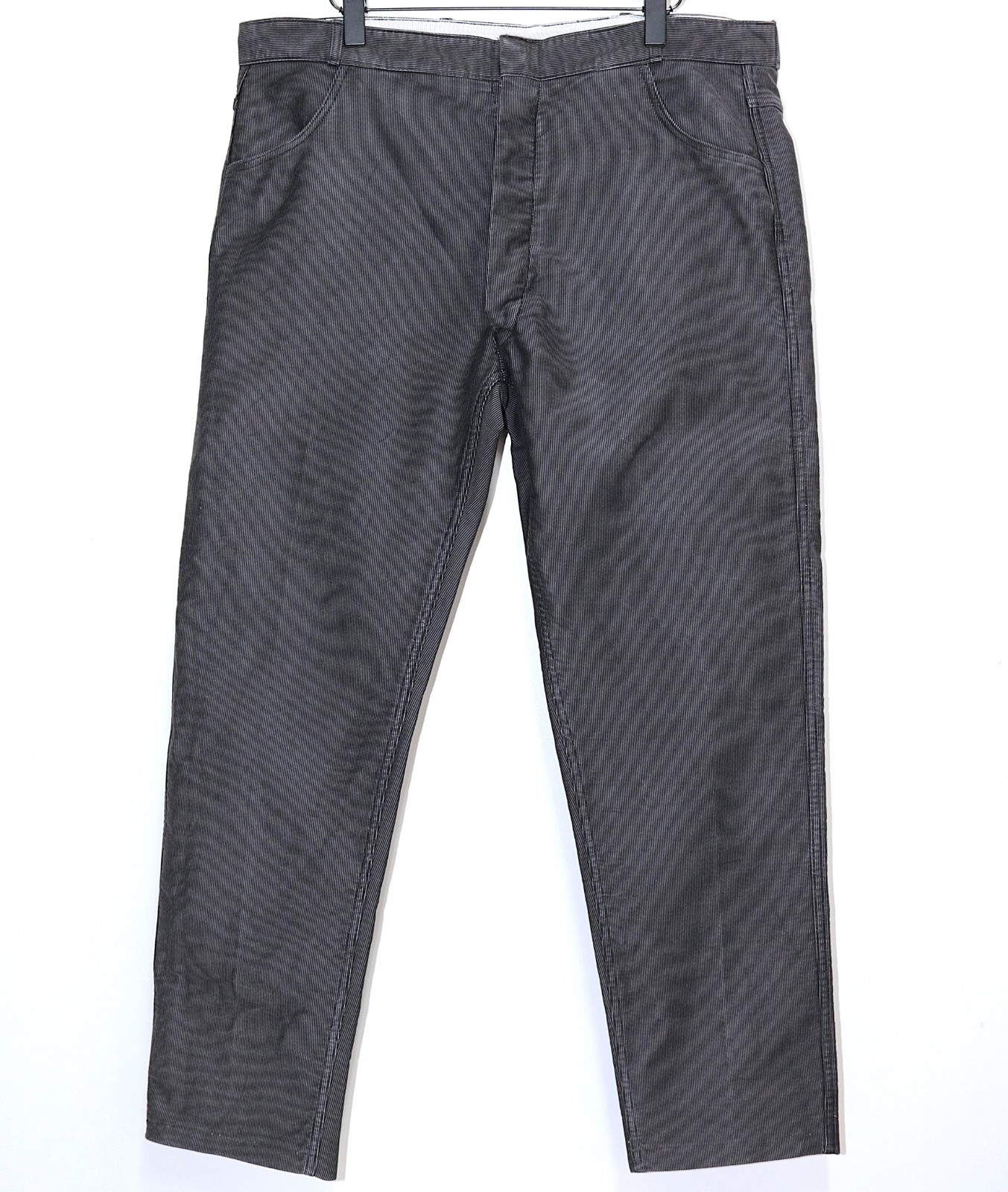 Vintage 1950s Grey Striped Moleskin Work Chore Peasant Pants W41 Made in France