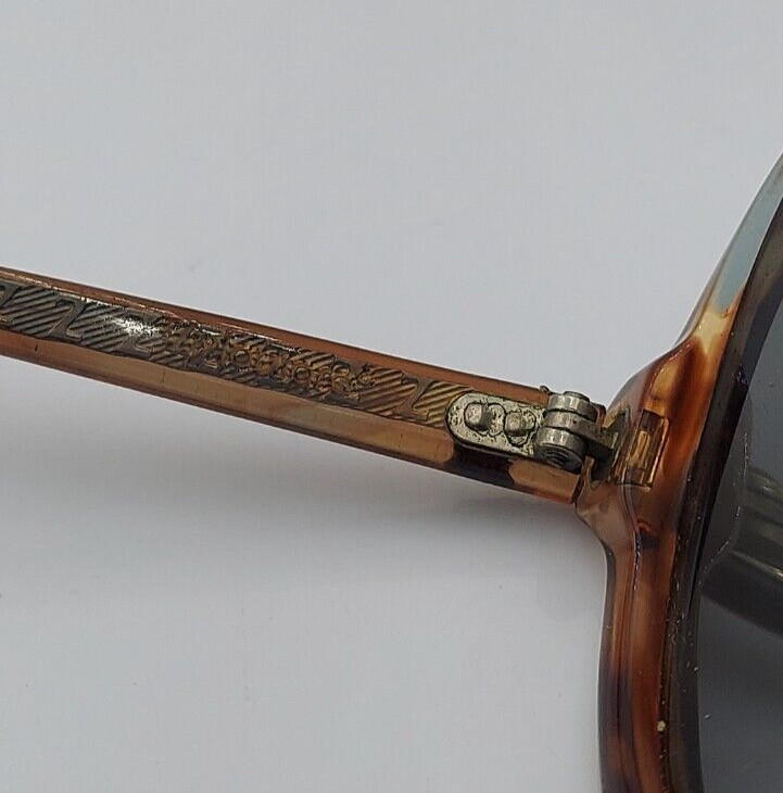 Vintage Zyloware Brown Oval Horn-Rimmed Sunglasses FRAMES ONLY