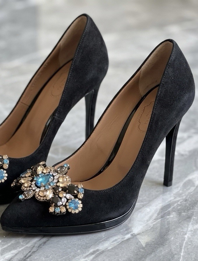 Champagne Blue Handmade Rhinestone Wedding Bridal Shoe Clips Decoration