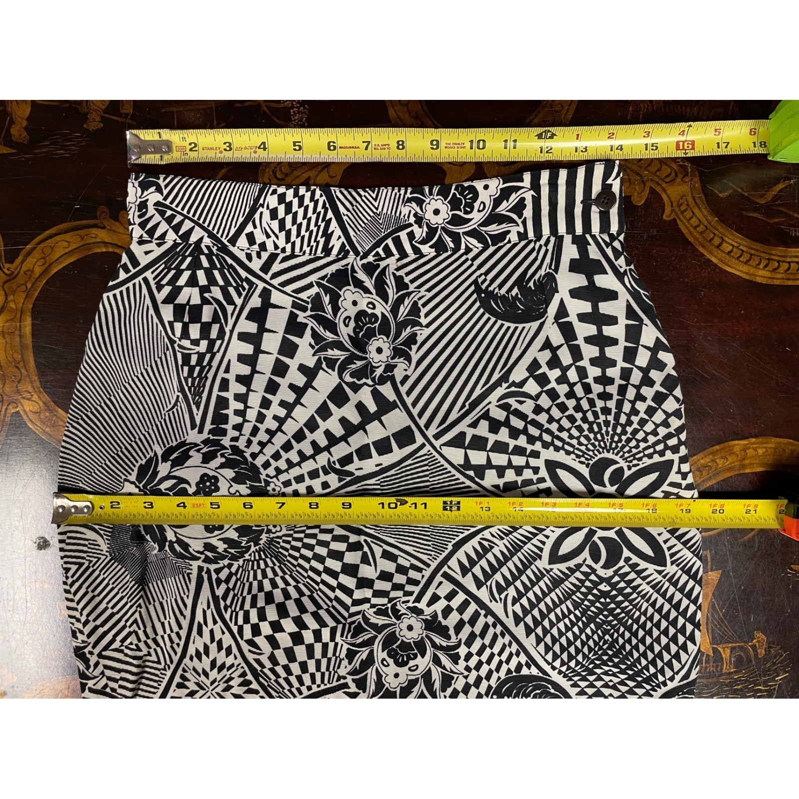 Vtg Versus Gianni Versace Womens 3 Pc Set Blazer Top Skirt Op Art 90s 30/32