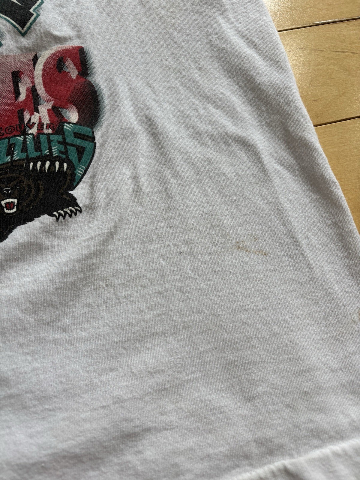 Vintage Vancouver Grizzlies 90s NBA T Shirt Large Big Logo White Basketball Tee
