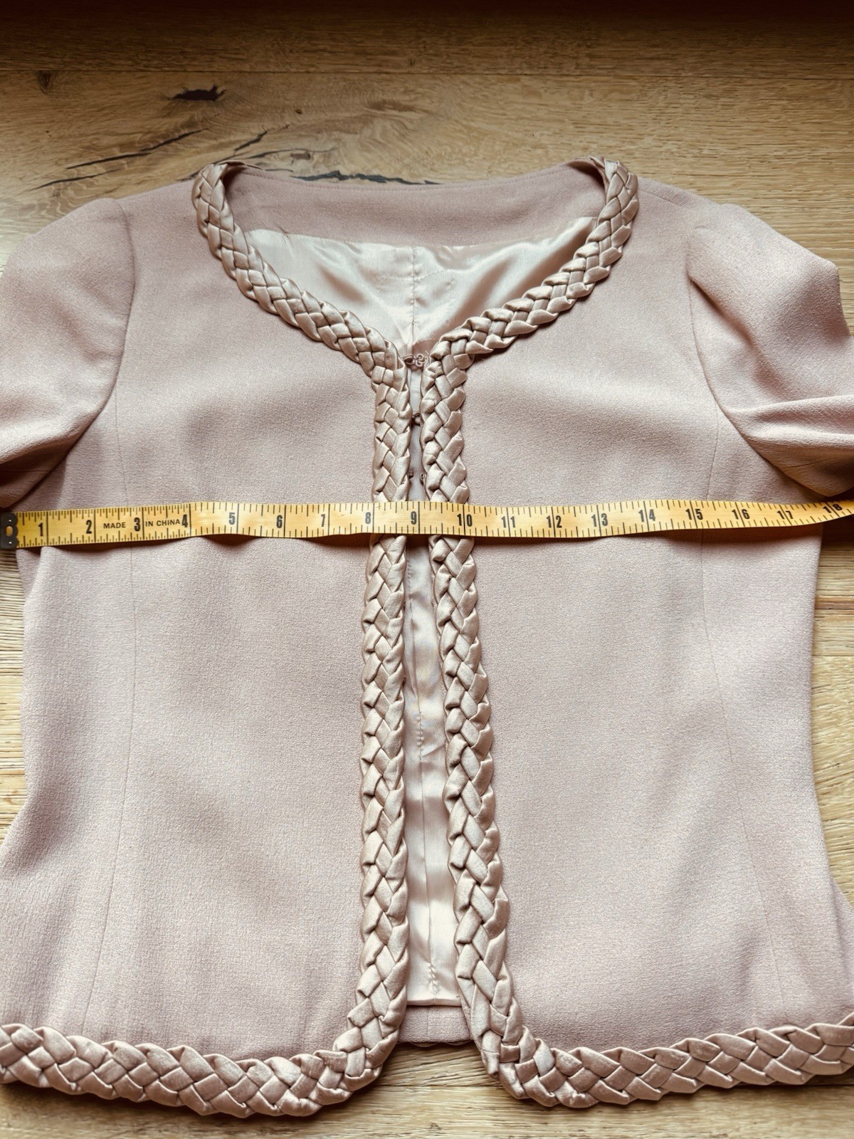 VINTAGE RARE MOSCHINO Crepe Jacket Dusty Rose Altered sz 6/8 Petite Pricefirm