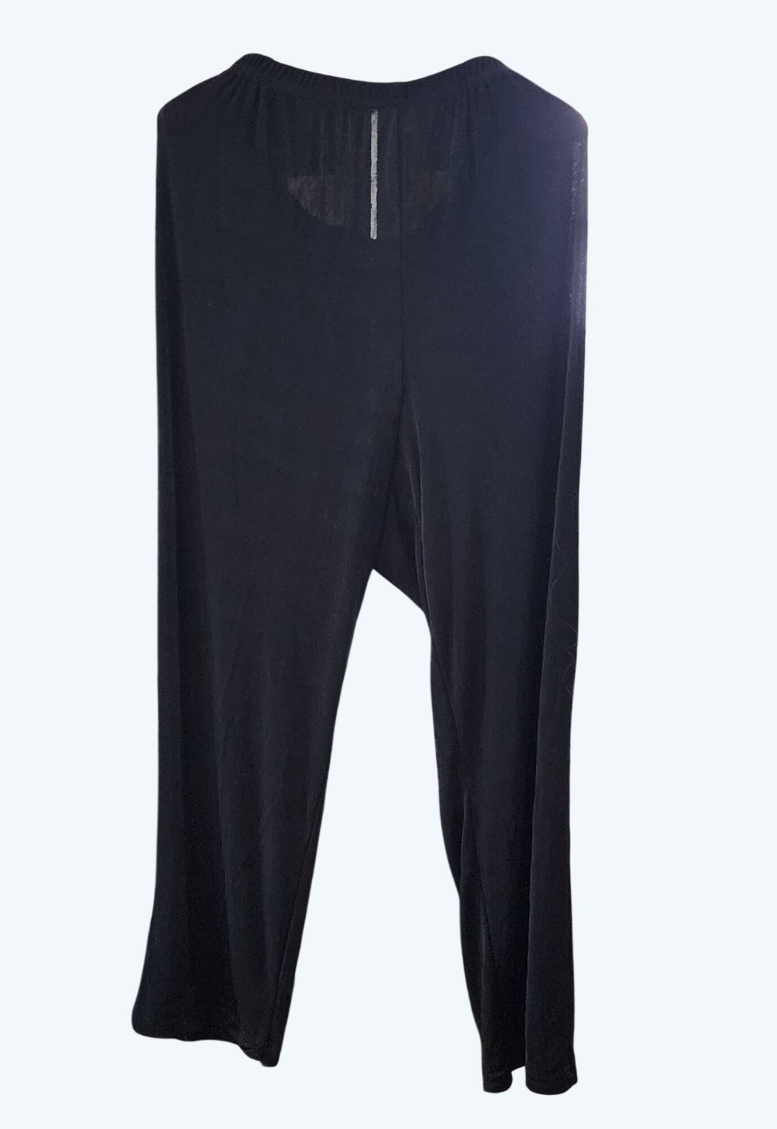Vtg Easy Essentials Black Pants XL Polyester Spandex Elastic Waist Unused Stock