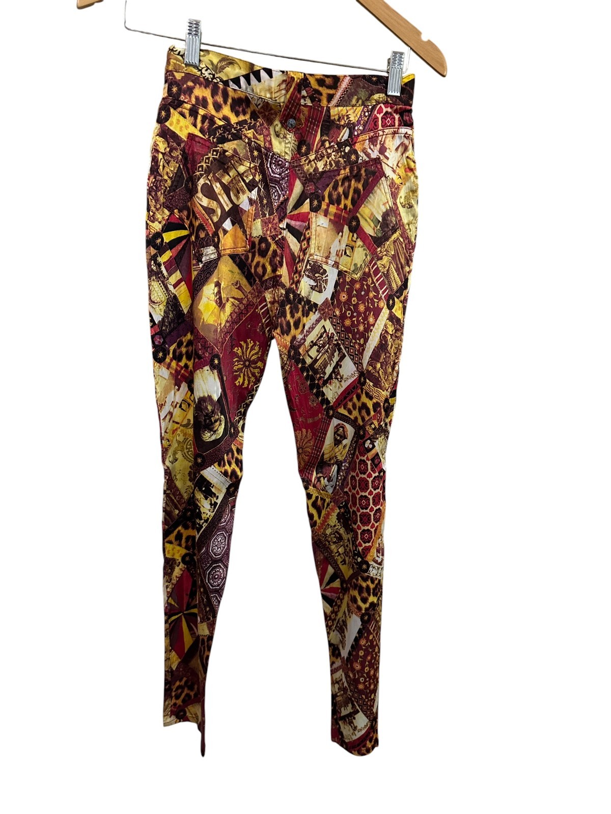 Vintage Christian Lacroix Bazaar Pants 90s Print France IT 38 Rare