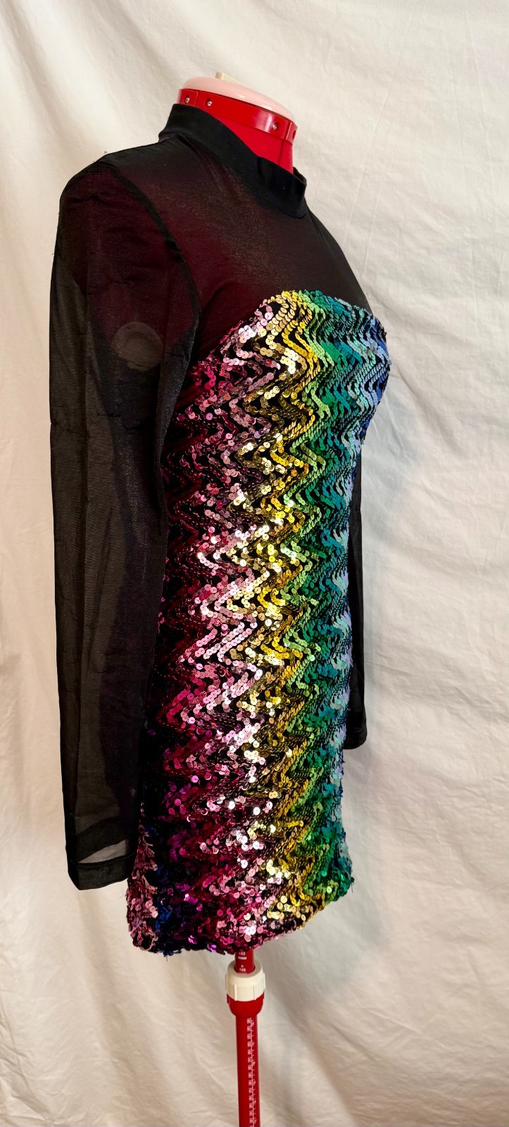 Vintage 80’s YES Clothing Rainbow Sequin Dress – Lg