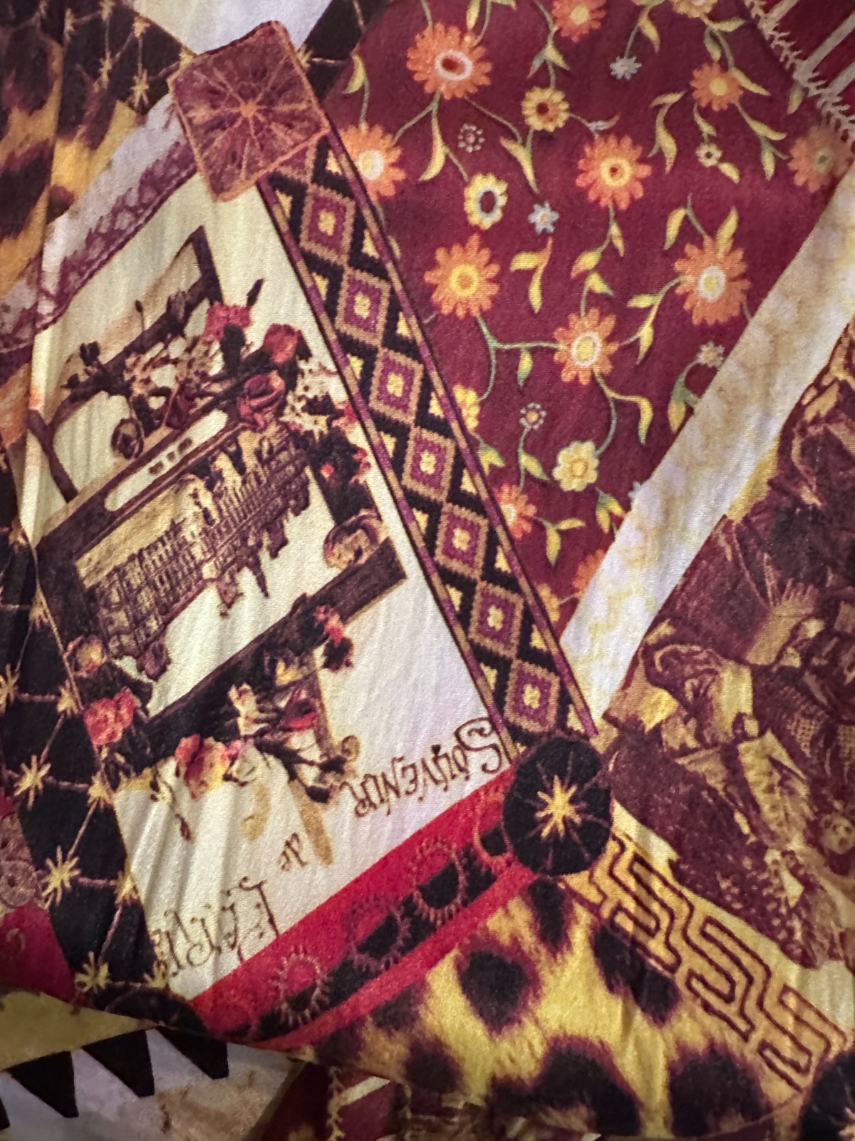 Vintage Christian Lacroix Bazaar Pants 90s Print France IT 38 Rare