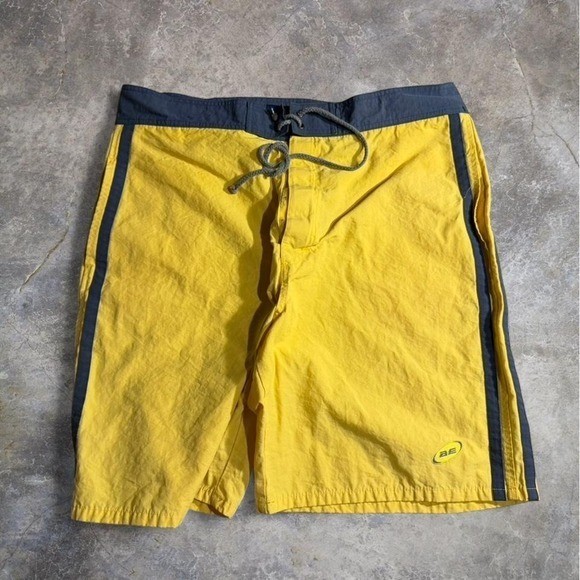Vintage American Eagle Outfitters Yellow Board Shorts Swim Trunks Size 38
