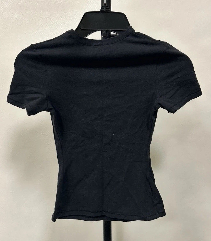 Skims Cotton Jersey Short Sleeved Tee – Soot – Size XS