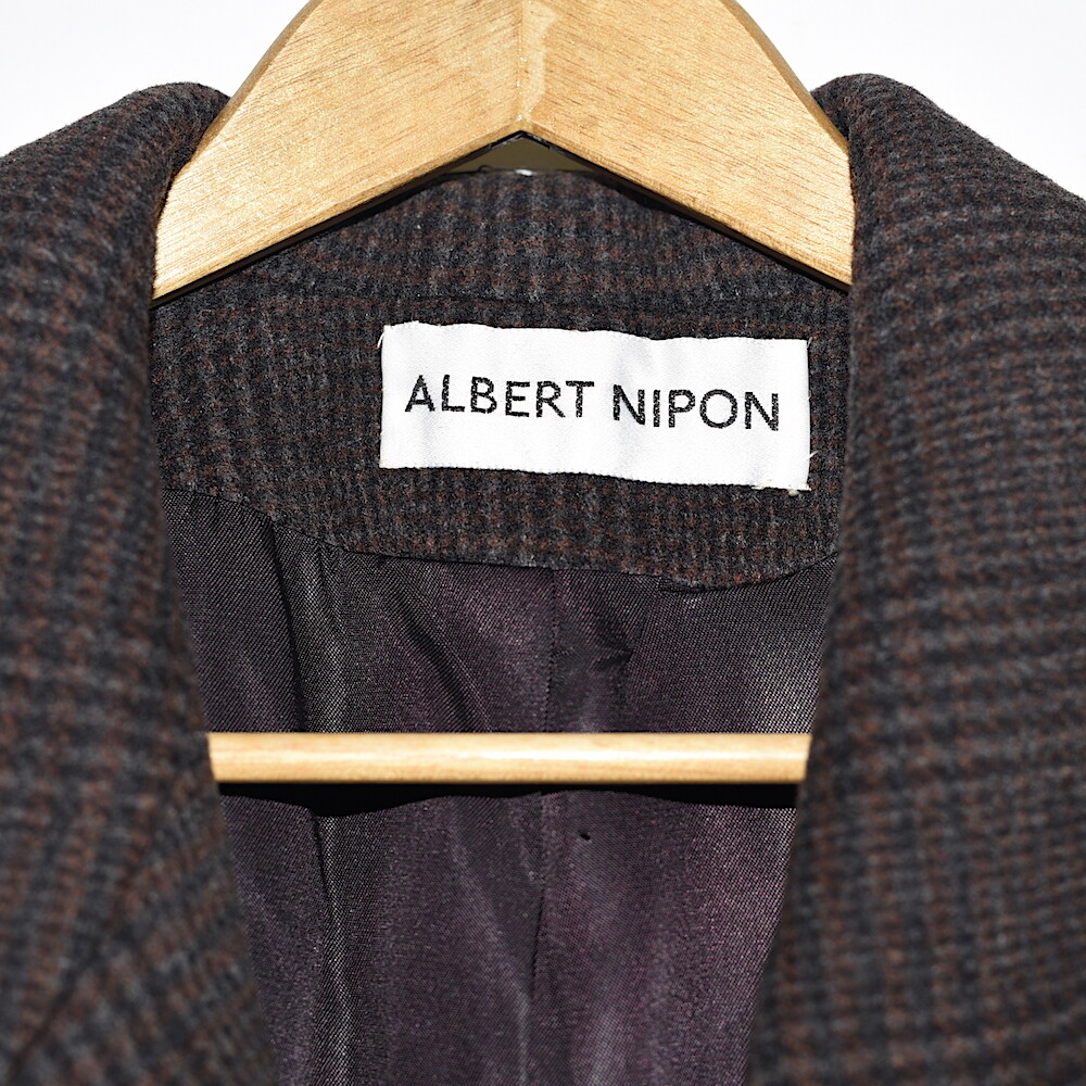 Albert Nipon Vintage Wool & Cashmere Glen Plaid Coat