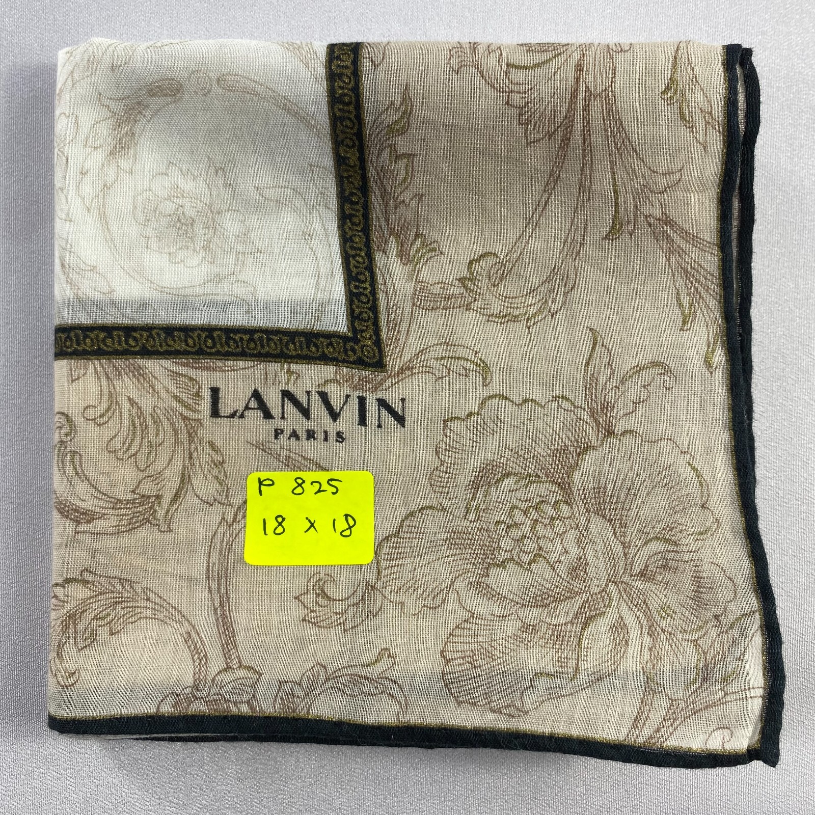 Vintage Lanvin Handkerchief Pocket Square Bandana