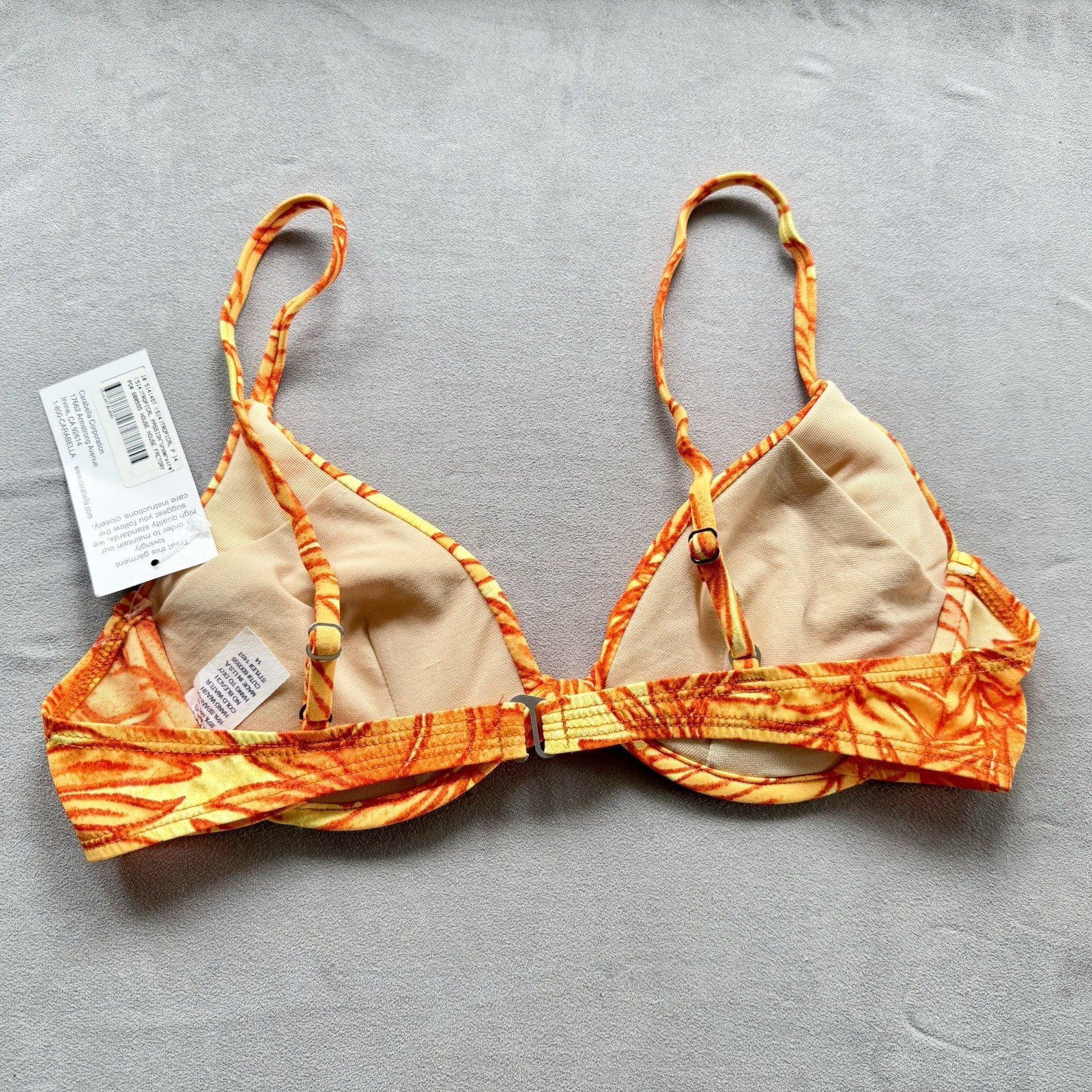 Vtg Carabella Tropical Floral Bikini High Cut Set USA Kelly Kapowski 90s NEW