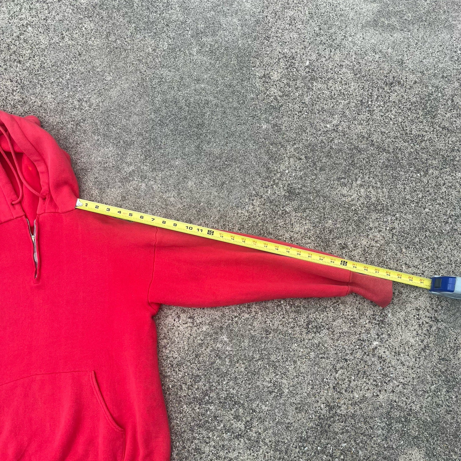 Vintage 1960s Hoodie Napoleon XIV 1966 Gordan Knit Concert Band Quarter Zip Red