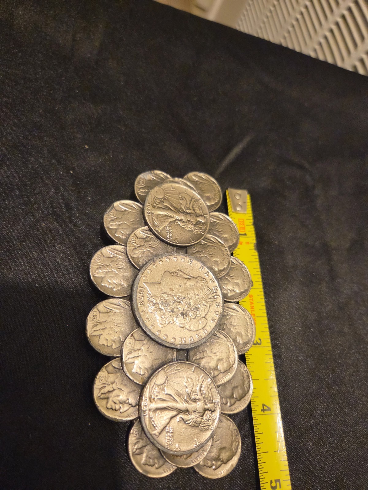 XL Buffalo Nickel Native American Indian Head Coin Bison Western Nos Belt Buckle