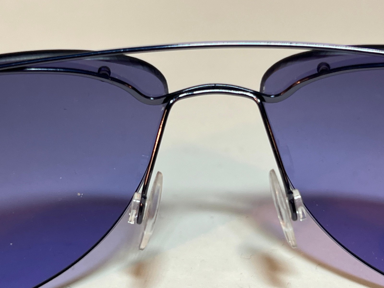 Vintage Silhouette M 8577 745 V 6070 Sunglasses Austria Rimless Purple Blue NOS
