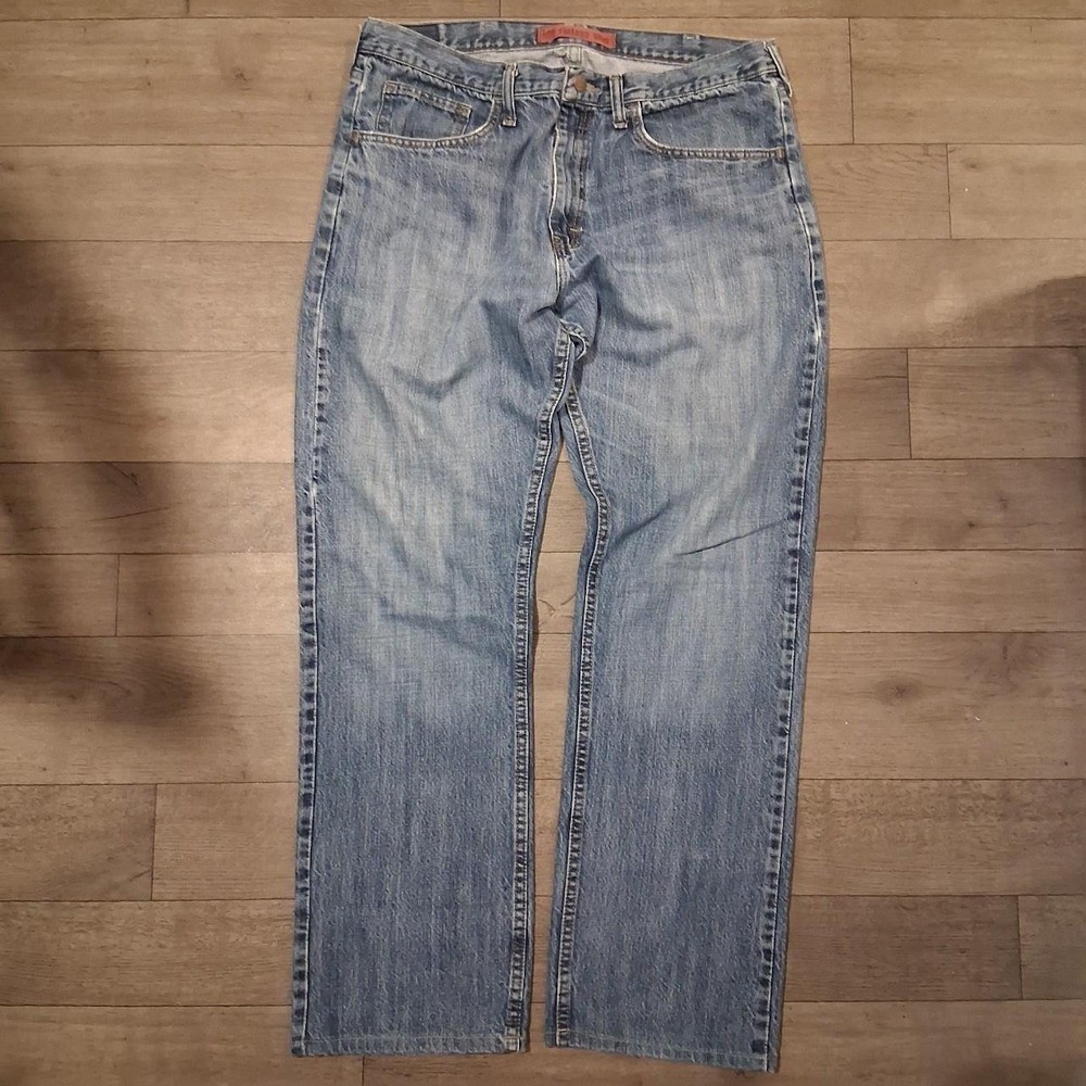 Mens vintage slim blue jeans 100% cotton streetwear grunge workwear biker
