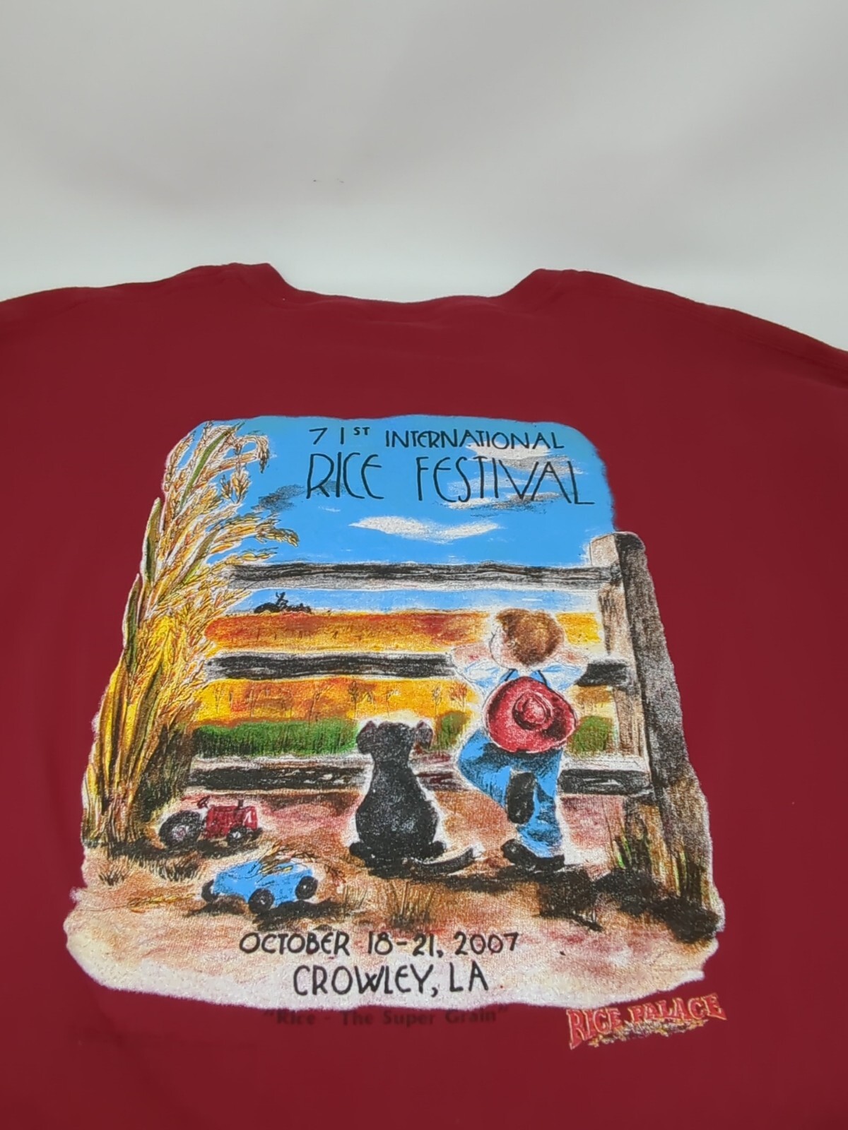 International Rice Festival 2007 71st Festival Crowley, Louisiana XL T-Shirt