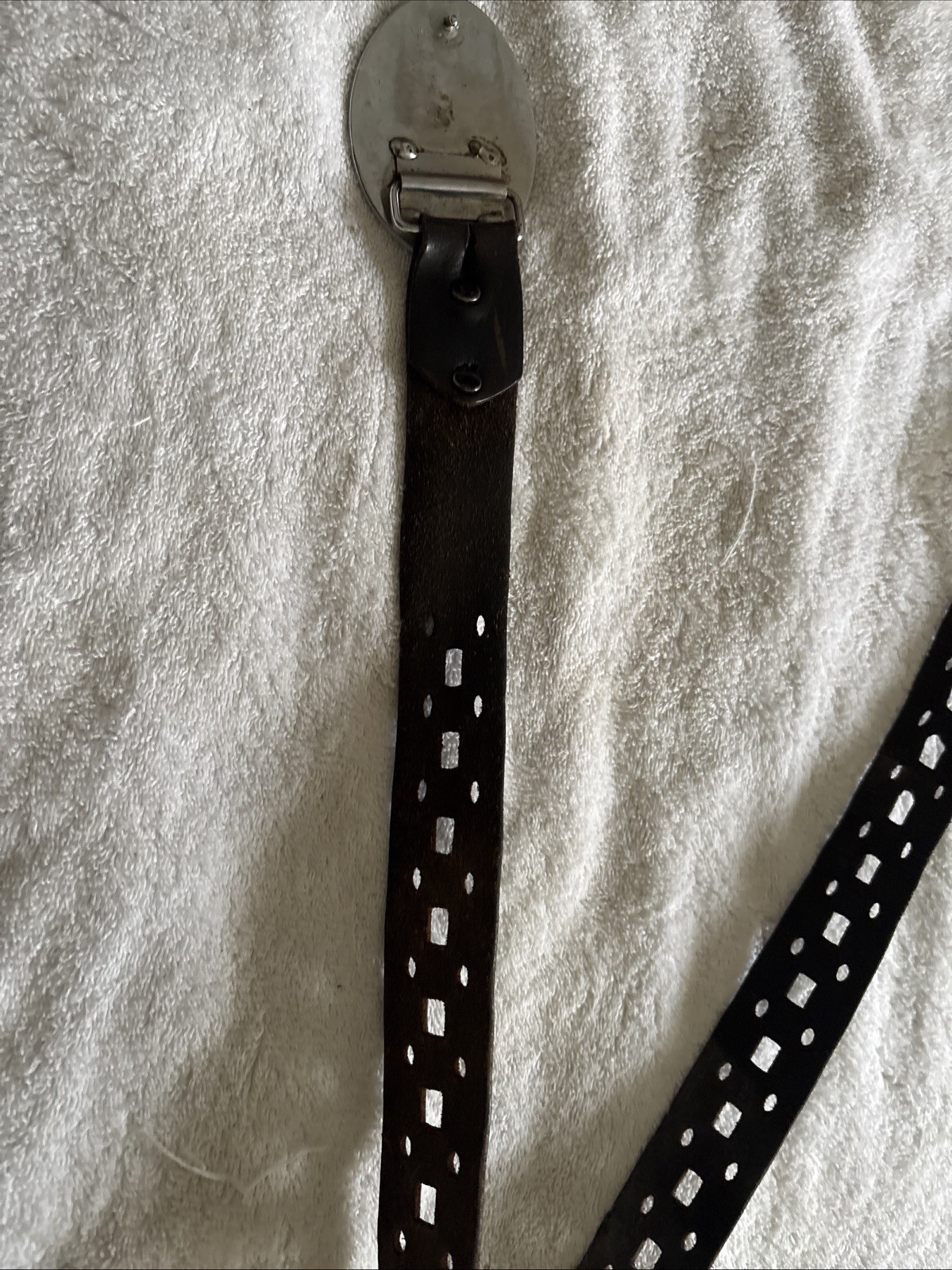 Tasmanian Devil Leather Belt Vintage Length Is 40 Inches Including Buckle ￼