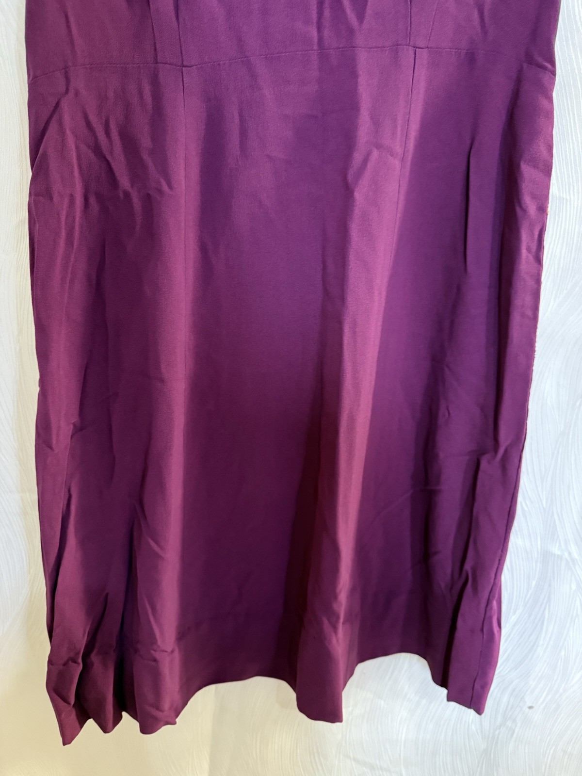 VTG 1960s Gloria Swanson Forever Young Beaded Purple Dress Hollywood Glam