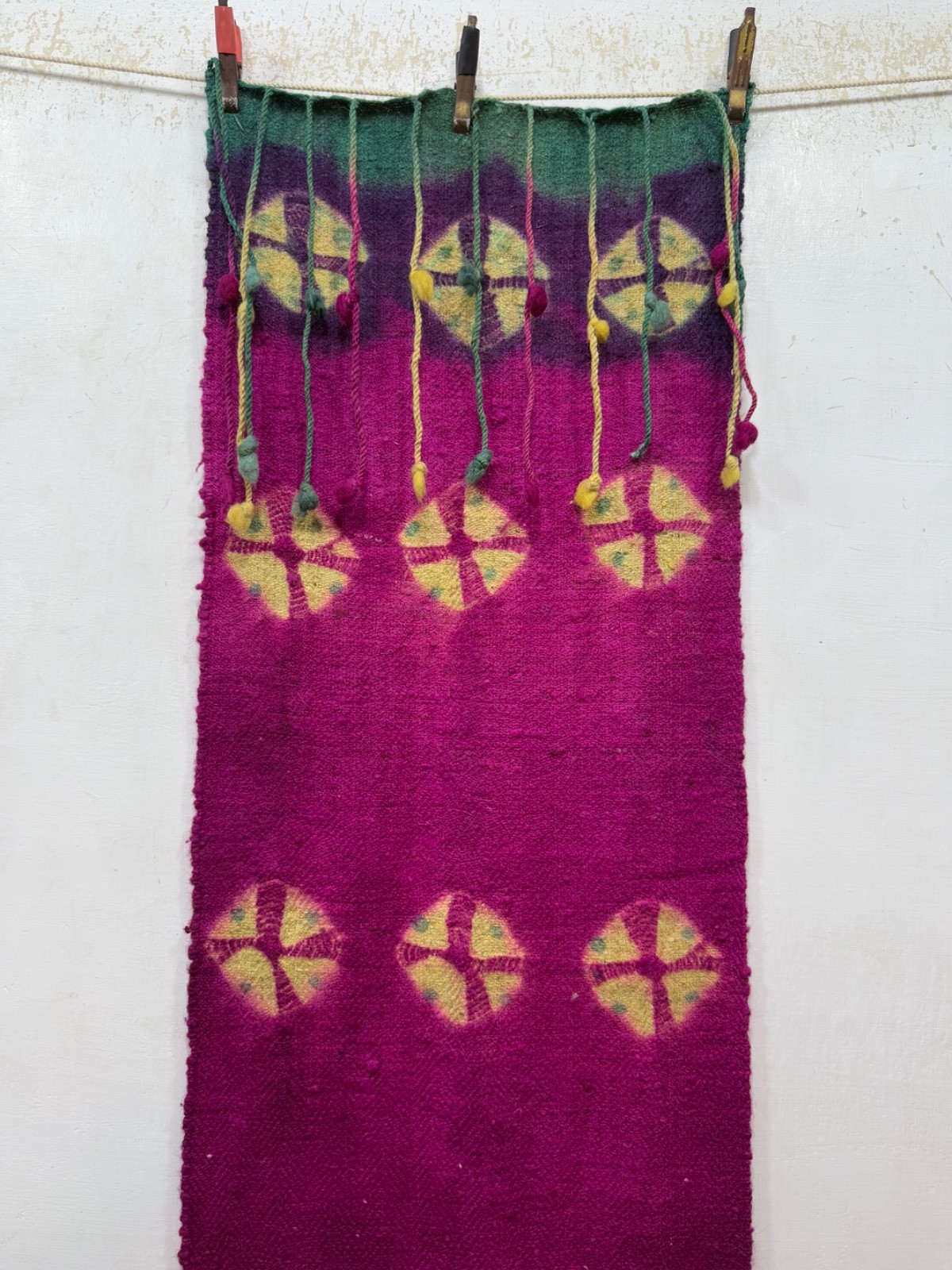 Vintage Beautiful Hand Made Stole Fabric Textile Shawl 250×42 Cm