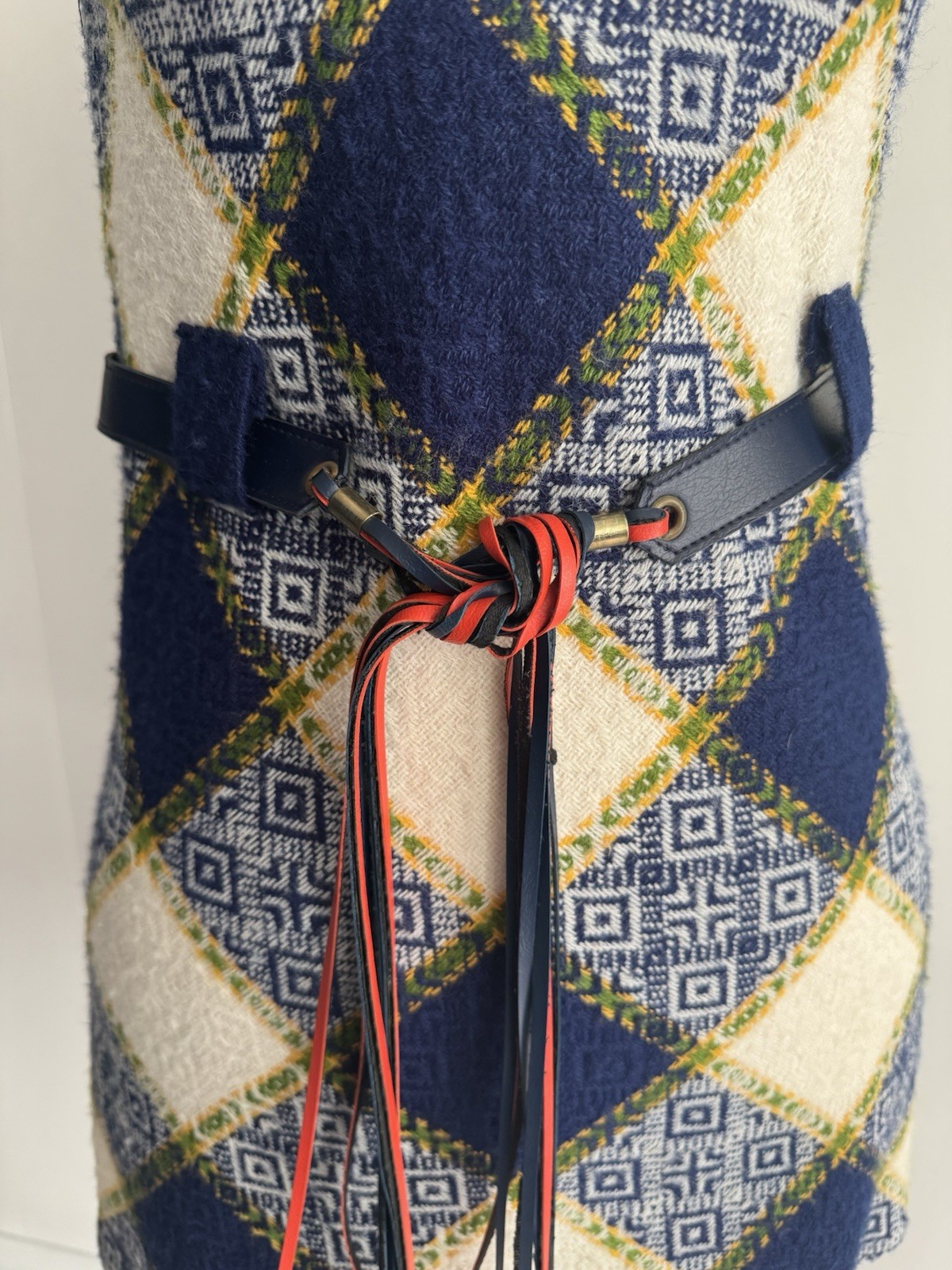 Vintage MOD 1960s Tank Style Go-Go Mini Dress Mid Century Modern