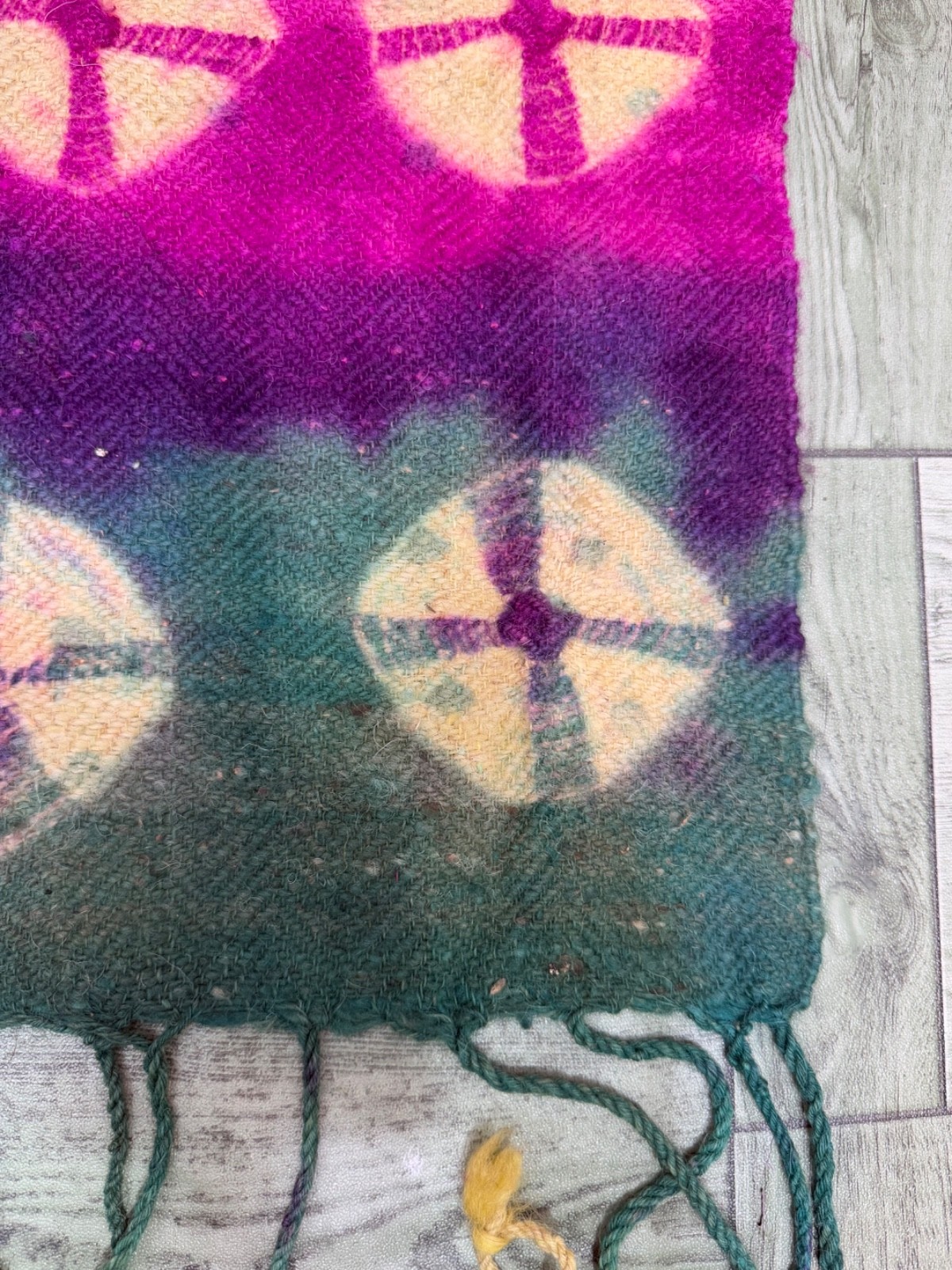 Vintage Beautiful Hand Made Stole Fabric Textile Shawl 250×42 Cm