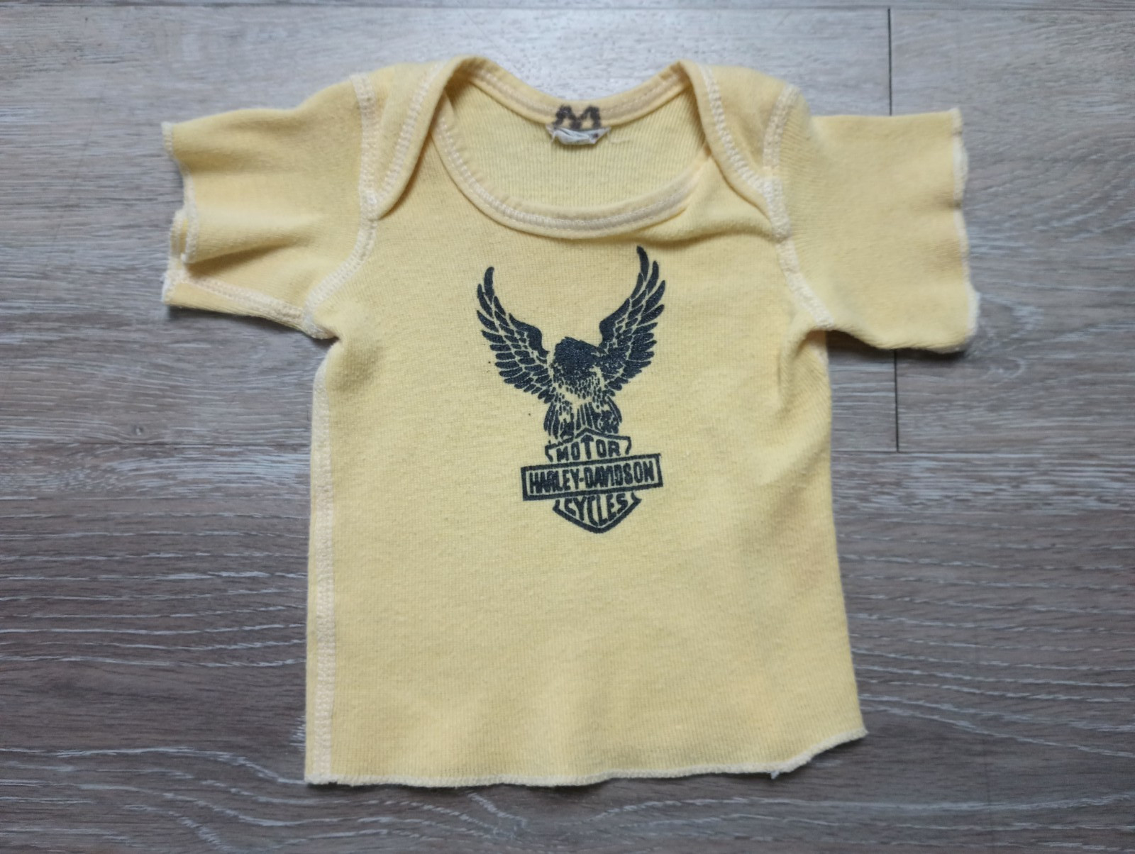 Harley Davidson vtg T Shirt early 1970s baby infant Motorcycles Eagle emblem USA